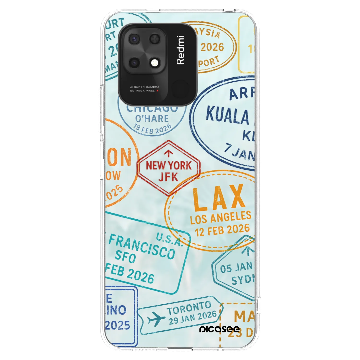 Picasee Xiaomi Redmi 10C Hülle - Transparentes Silikon - PASSPORT EDITION