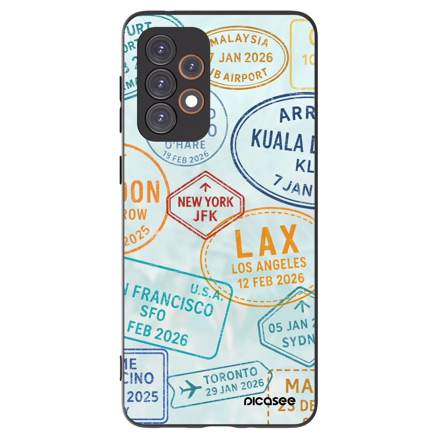 Picasee Samsung Galaxy A33 5G A336 Hülle - Schwarzes Silikon - PASSPORT EDITION