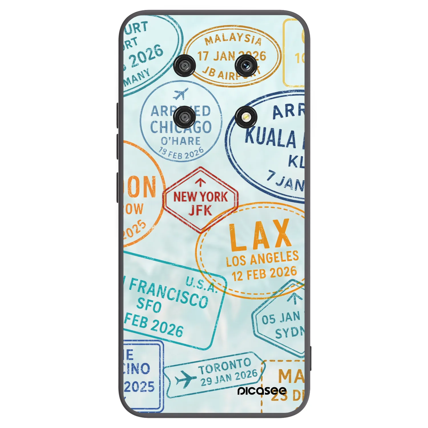 Picasee Honor Magic4 Lite 5G Hülle - Schwarzes Silikon - PASSPORT EDITION
