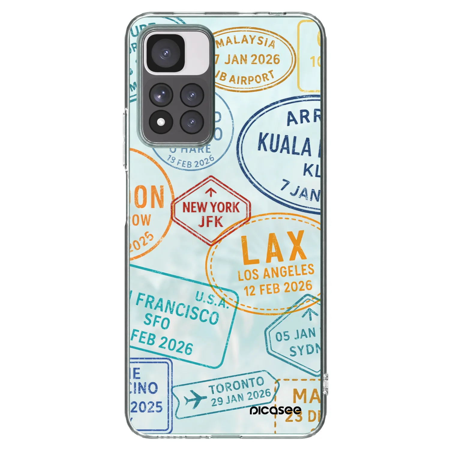Picasee Xiaomi Redmi Note 11 Pro+ 5G Hülle - Transparentes Silikon - PASSPORT EDITION
