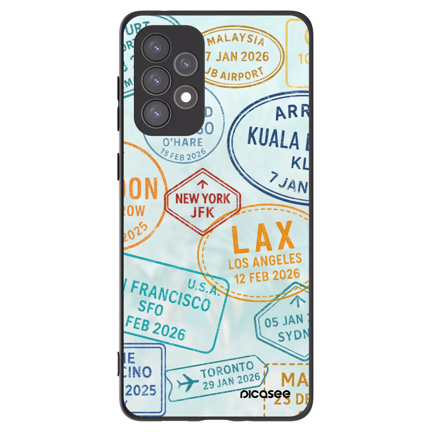 Picasee Samsung Galaxy A73 5G Hülle - Schwarzes Silikon - PASSPORT EDITION