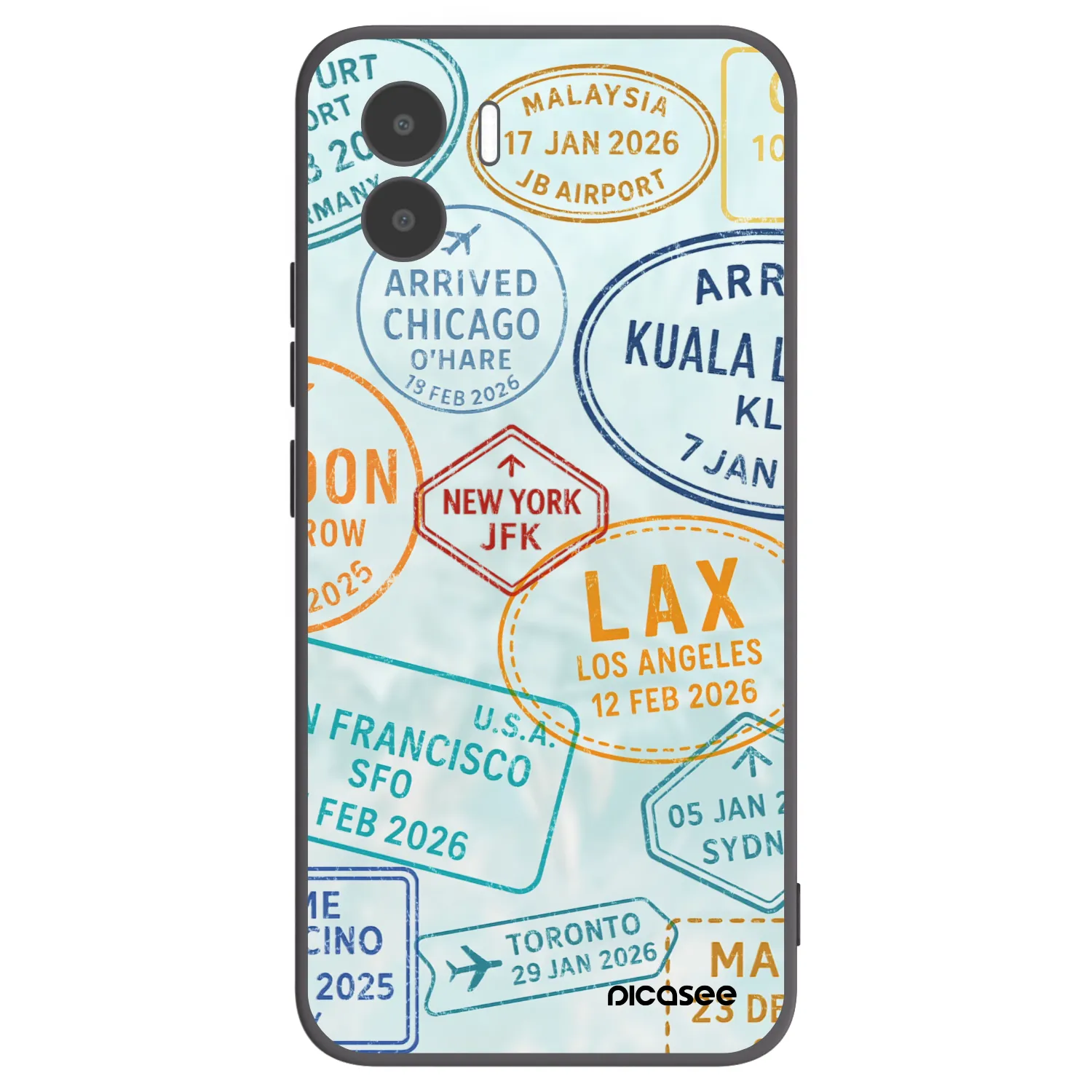 Picasee Xiaomi Redmi A1 Hülle - Schwarzes Silikon - PASSPORT EDITION