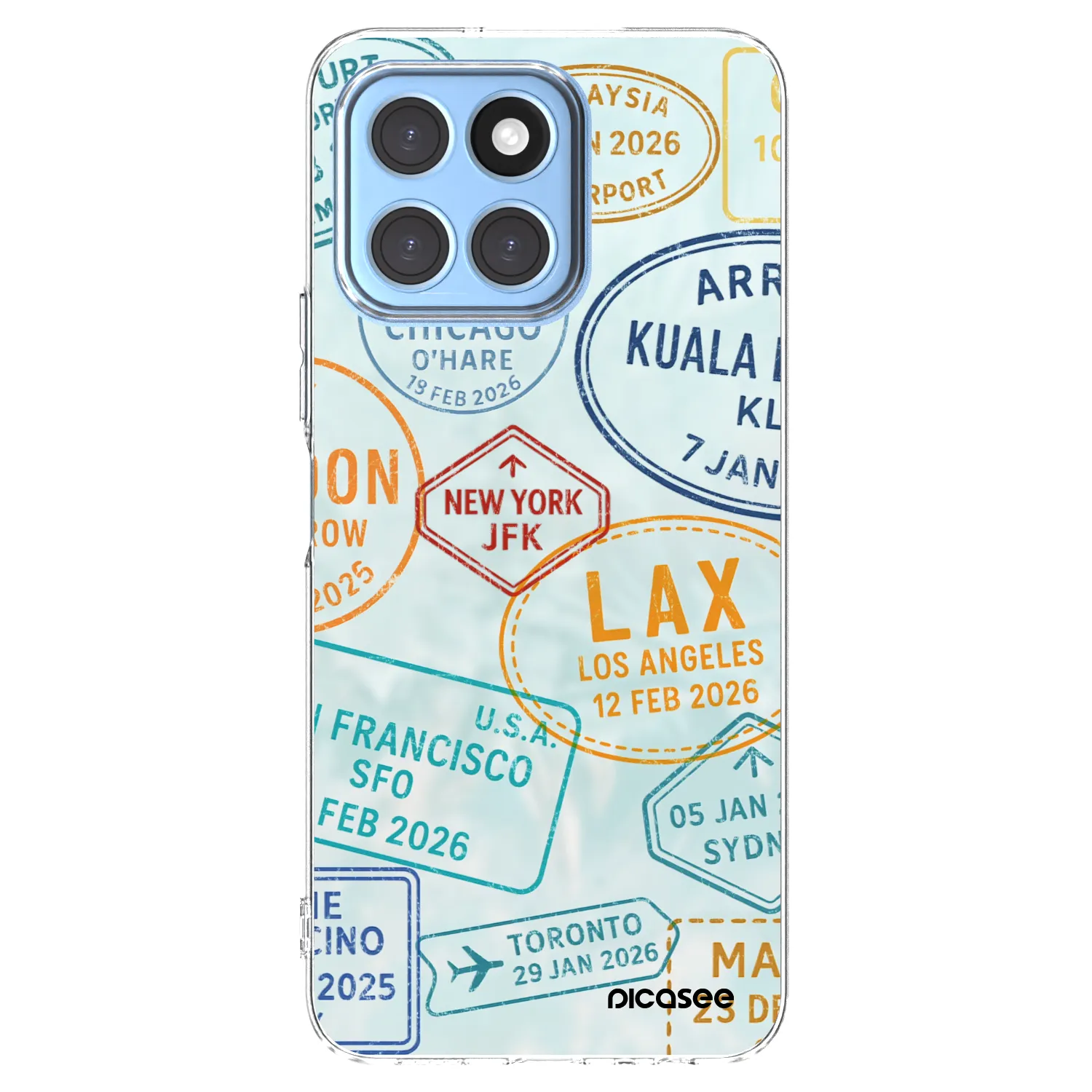 Picasee Honor X8 5G Hülle - Transparentes Silikon - PASSPORT EDITION