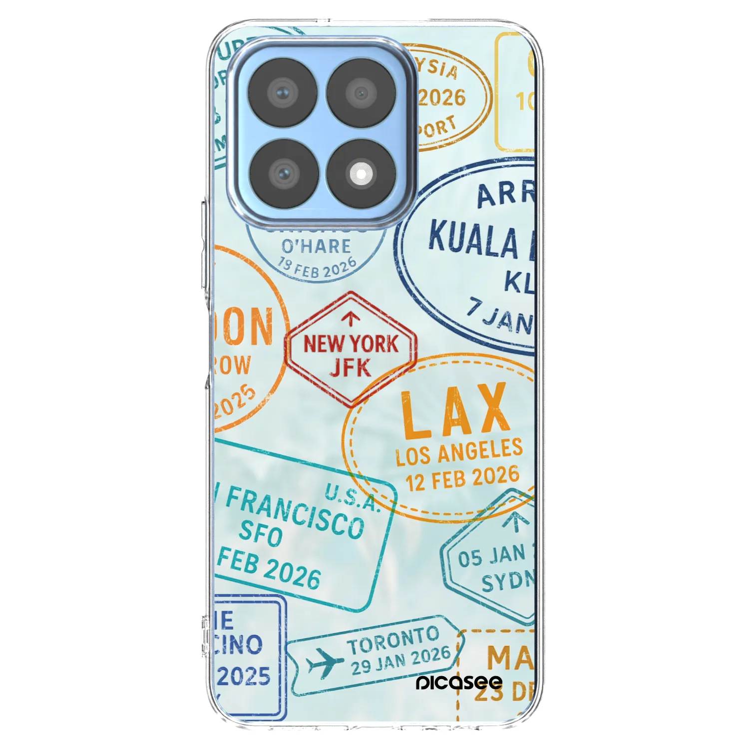 Picasee Honor X8a Hülle - Transparentes Silikon - PASSPORT EDITION