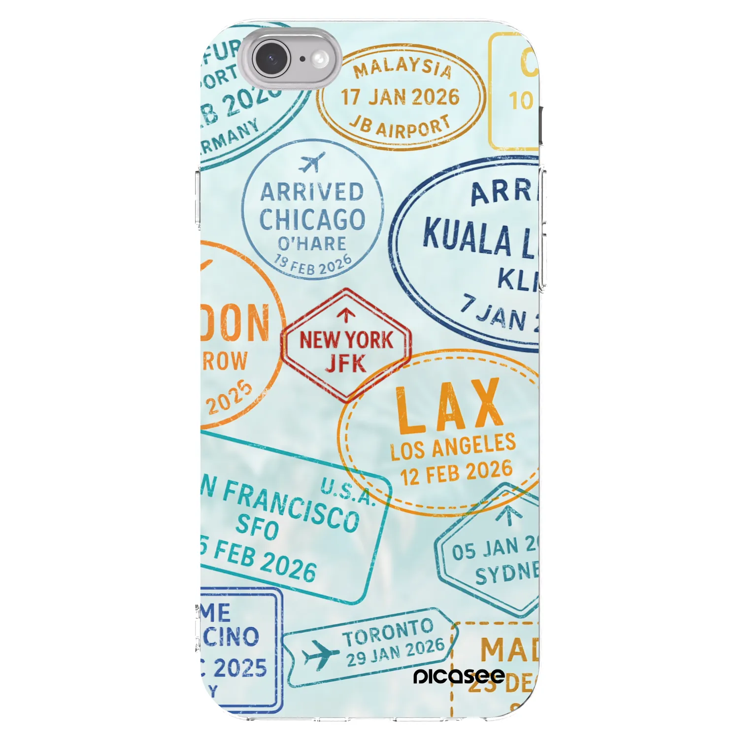 Picasee Apple iPhone 6/6S Hülle - Transparentes Silikon - PASSPORT EDITION