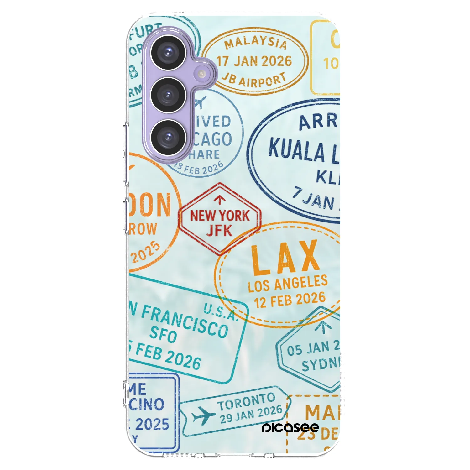 Picasee Samsung Galaxy A54 5G A546B Hülle - Transparentes Silikon - PASSPORT EDITION