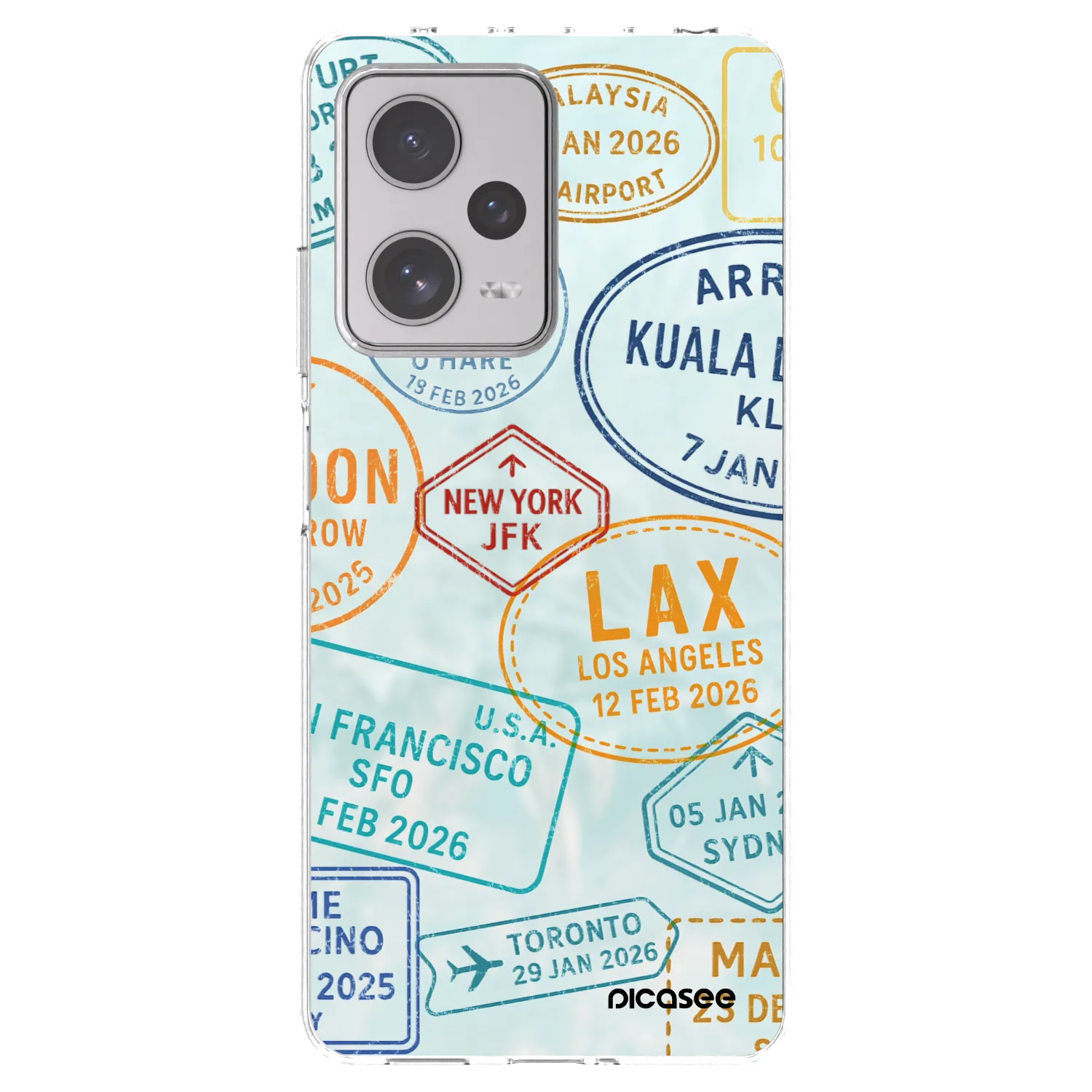Picasee Xiaomi Redmi Note 12 Pro+ 5G Hülle - Transparentes Silikon - PASSPORT EDITION