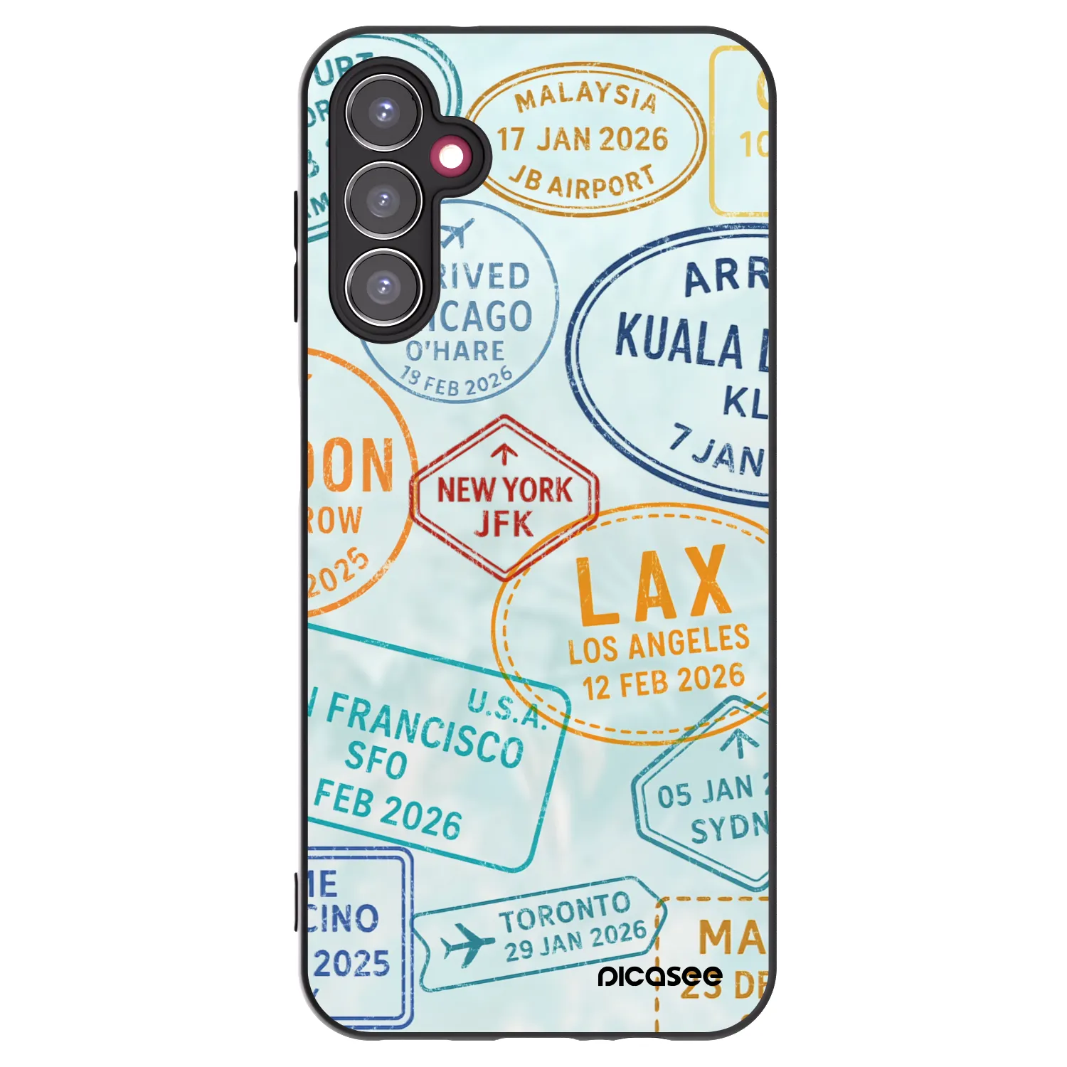 Picasee Samsung Galaxy A14 5G A146P Hülle - Schwarzes Silikon - PASSPORT EDITION