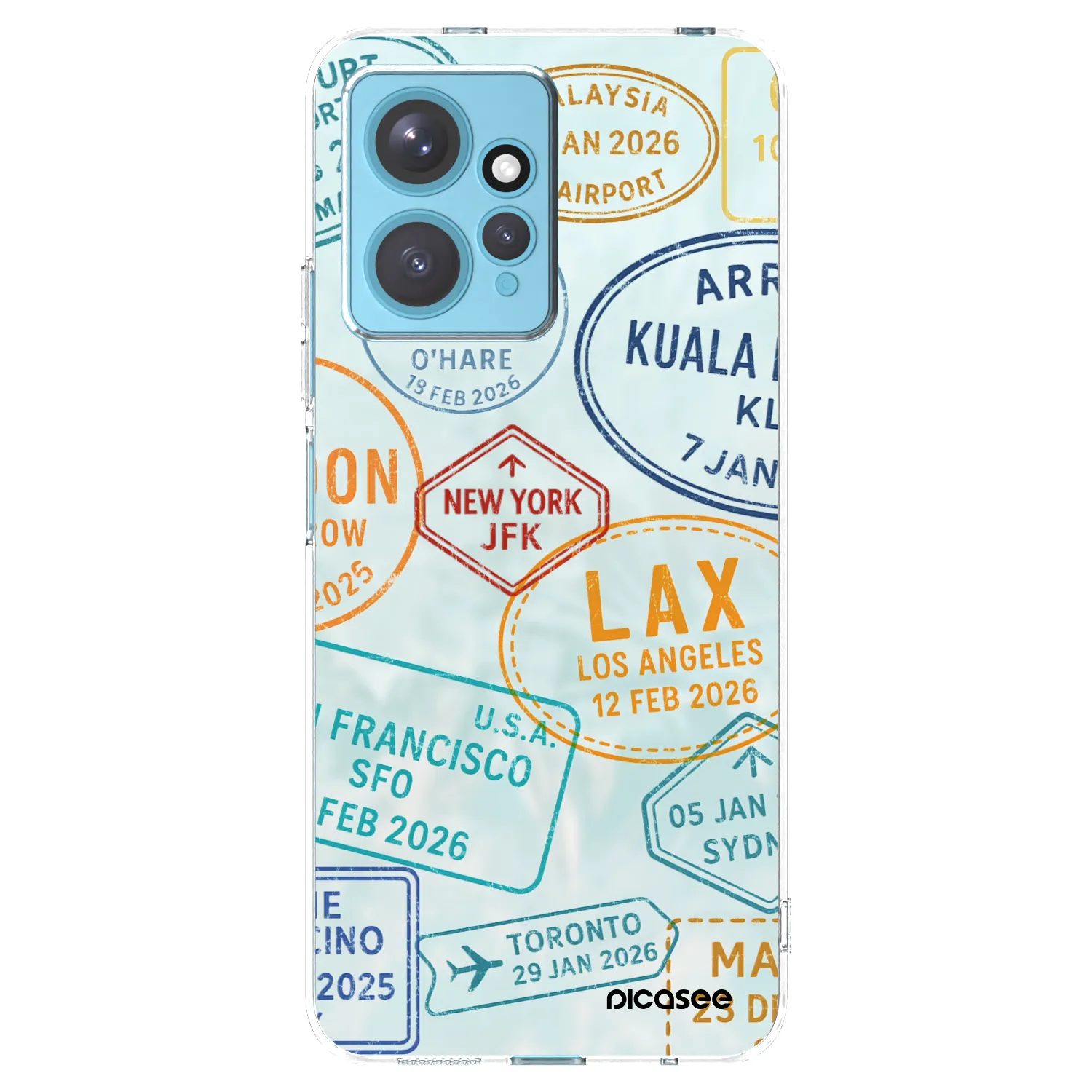 Picasee Xiaomi Redmi Note 12 4G Hülle - Transparentes Silikon - PASSPORT EDITION
