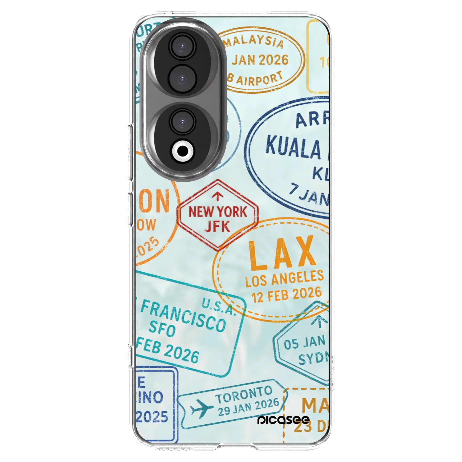 Picasee Honor 90 5G Hülle - Transparentes Silikon - PASSPORT EDITION