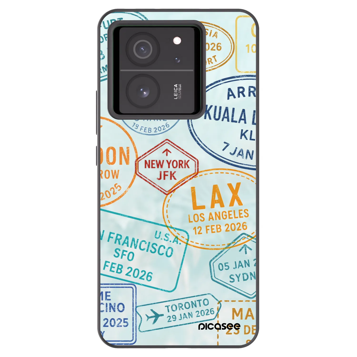 Picasee Xiaomi 13T Hülle - Schwarzes Silikon - PASSPORT EDITION