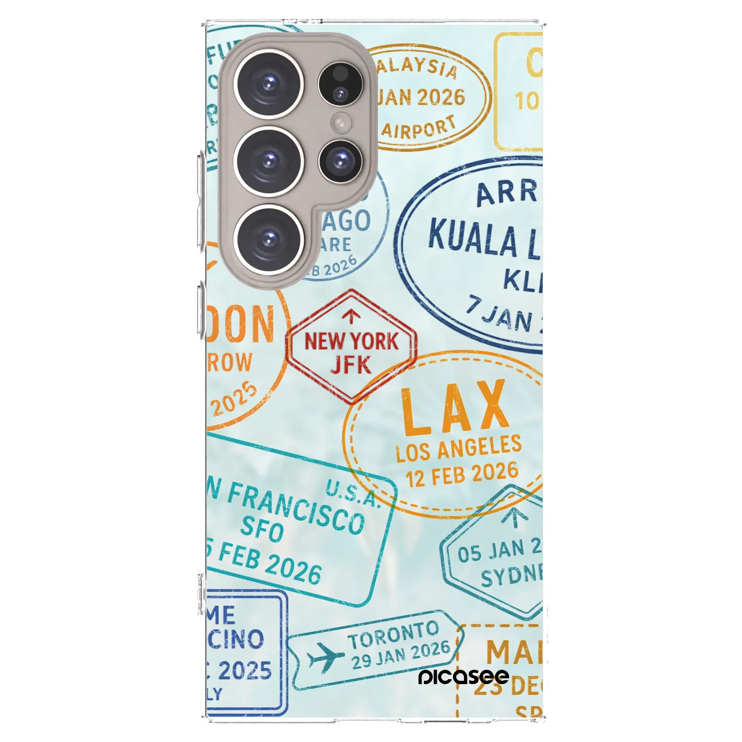 Picasee Samsung Galaxy S24 Ultra S928B 5G Hülle - Transparentes Silikon - PASSPORT EDITION