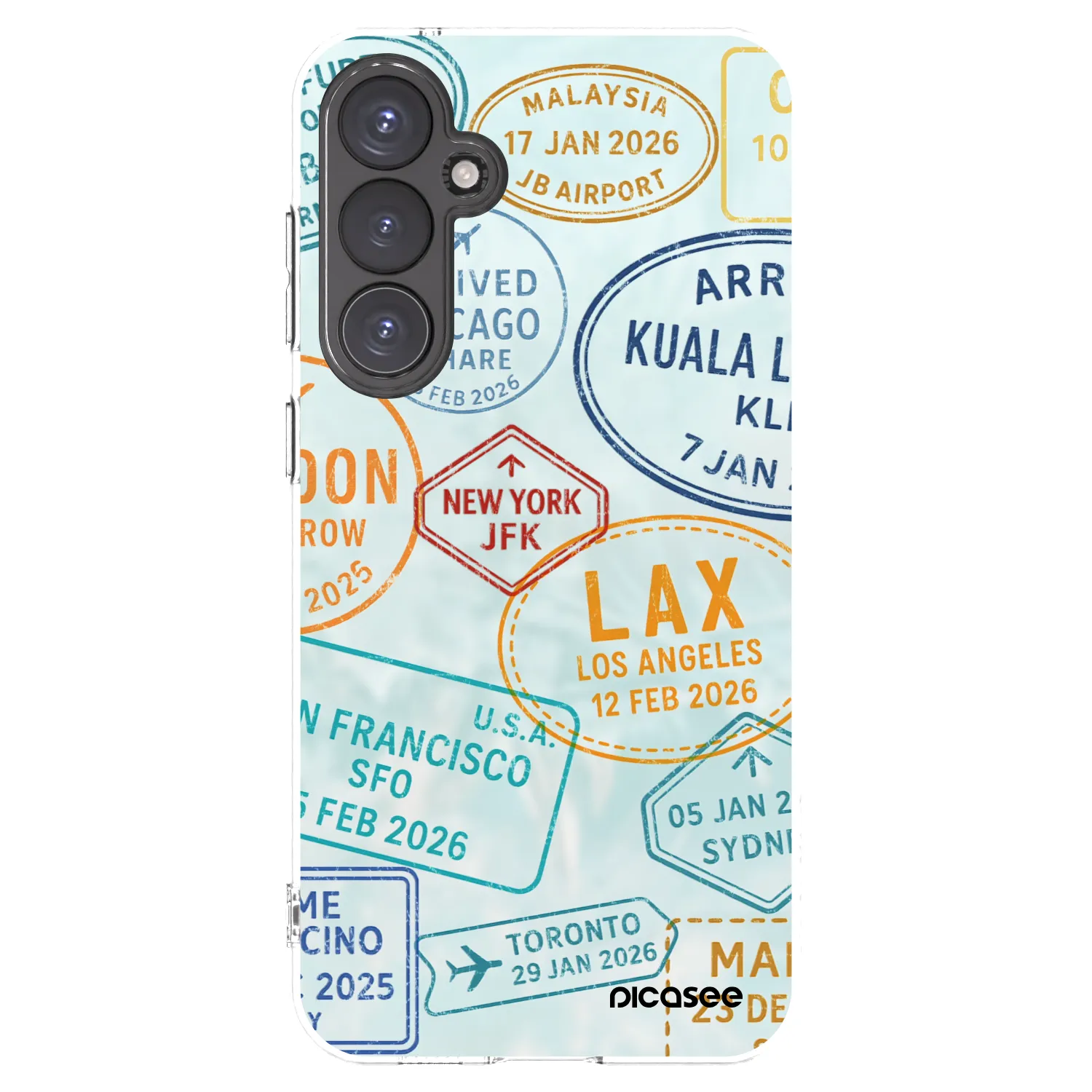 Picasee Samsung Galaxy S23 FE S711B Hülle - Transparentes Silikon - PASSPORT EDITION