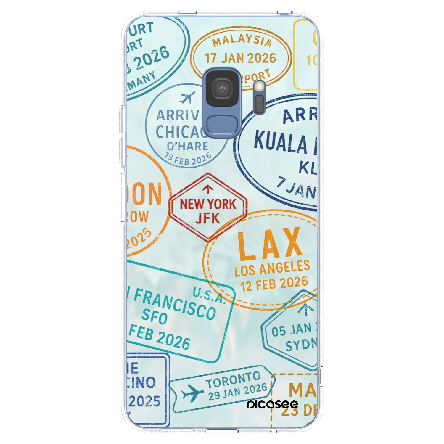 Picasee Samsung Galaxy S9 G960F Hülle - Transparentes Silikon - PASSPORT EDITION