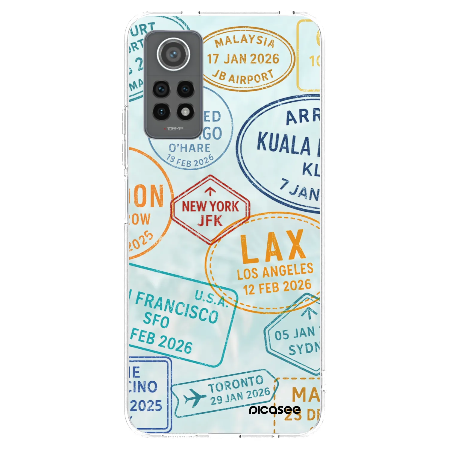 Picasee Xiaomi Redmi Note 12 Pro 4G Hülle - Transparentes Silikon - PASSPORT EDITION