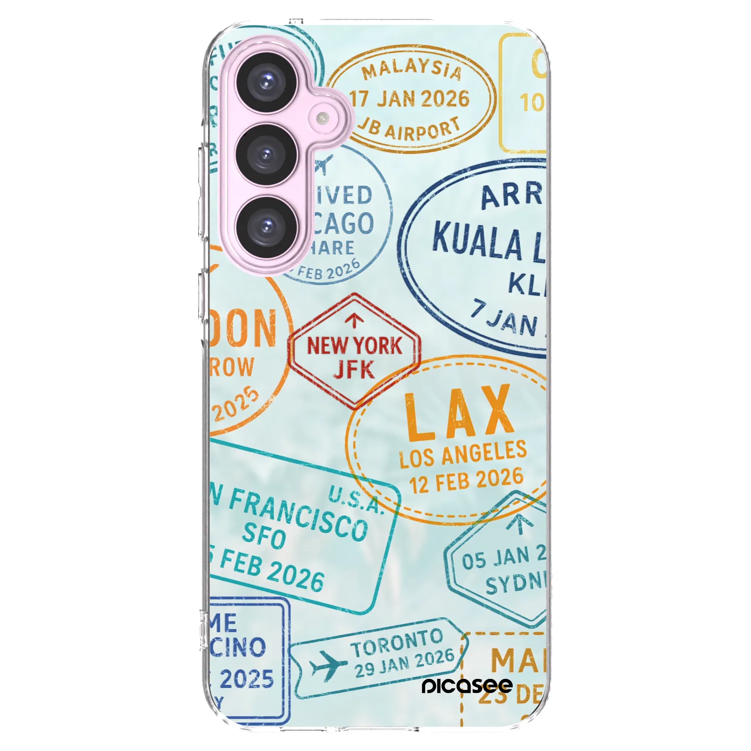 Picasee Samsung Galaxy A55 5G A556B Hülle - Transparentes Silikon - PASSPORT EDITION