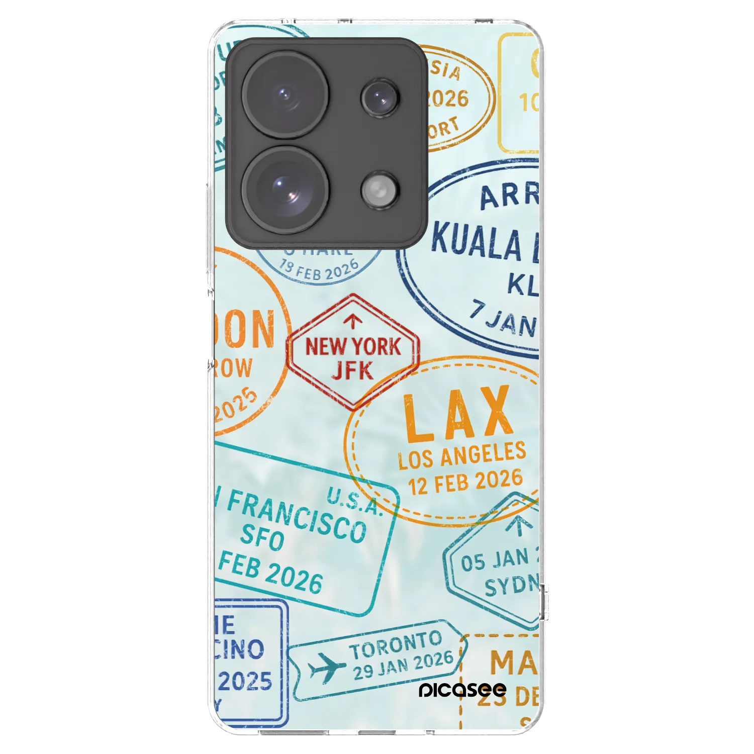 Picasee Xiaomi Redmi Note 13 Pro 4G Hülle - Transparentes Silikon - PASSPORT EDITION