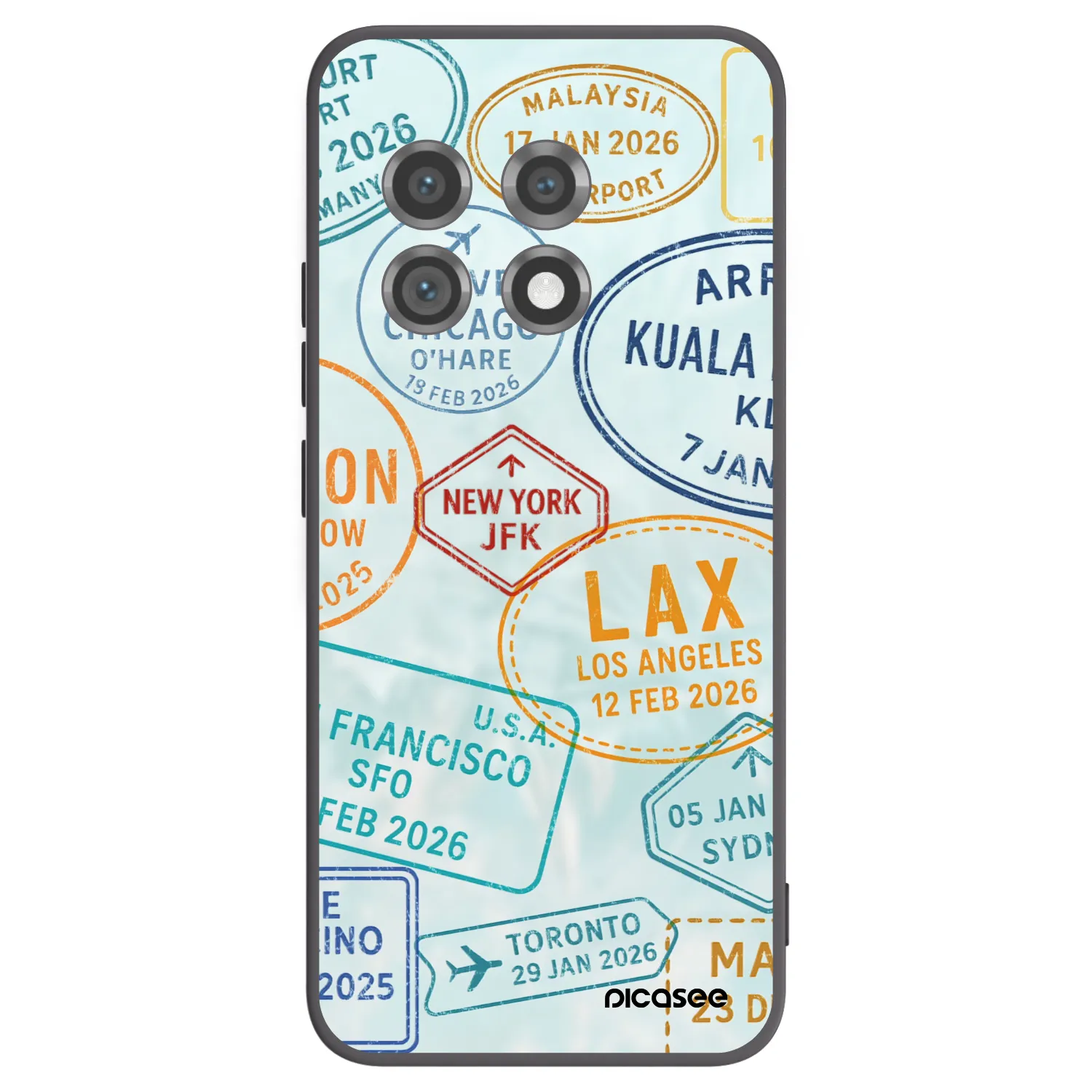 Picasee OnePlus 11 5G Hülle - Schwarzes Silikon - PASSPORT EDITION