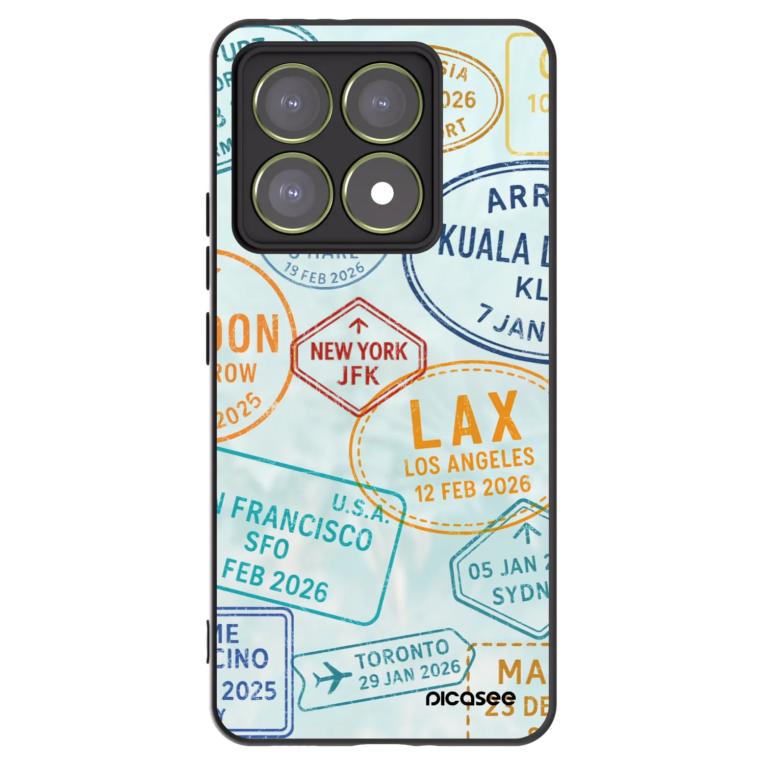 Picasee Xiaomi 14T Hülle - Schwarzes Silikon - PASSPORT EDITION