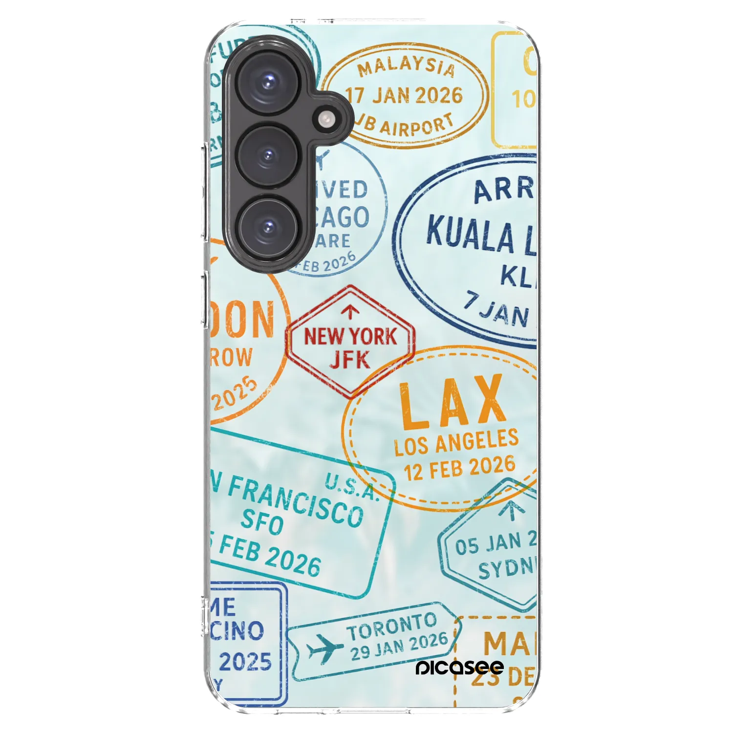 Picasee Samsung Galaxy S24 FE S721B Hülle - Transparentes Silikon - PASSPORT EDITION