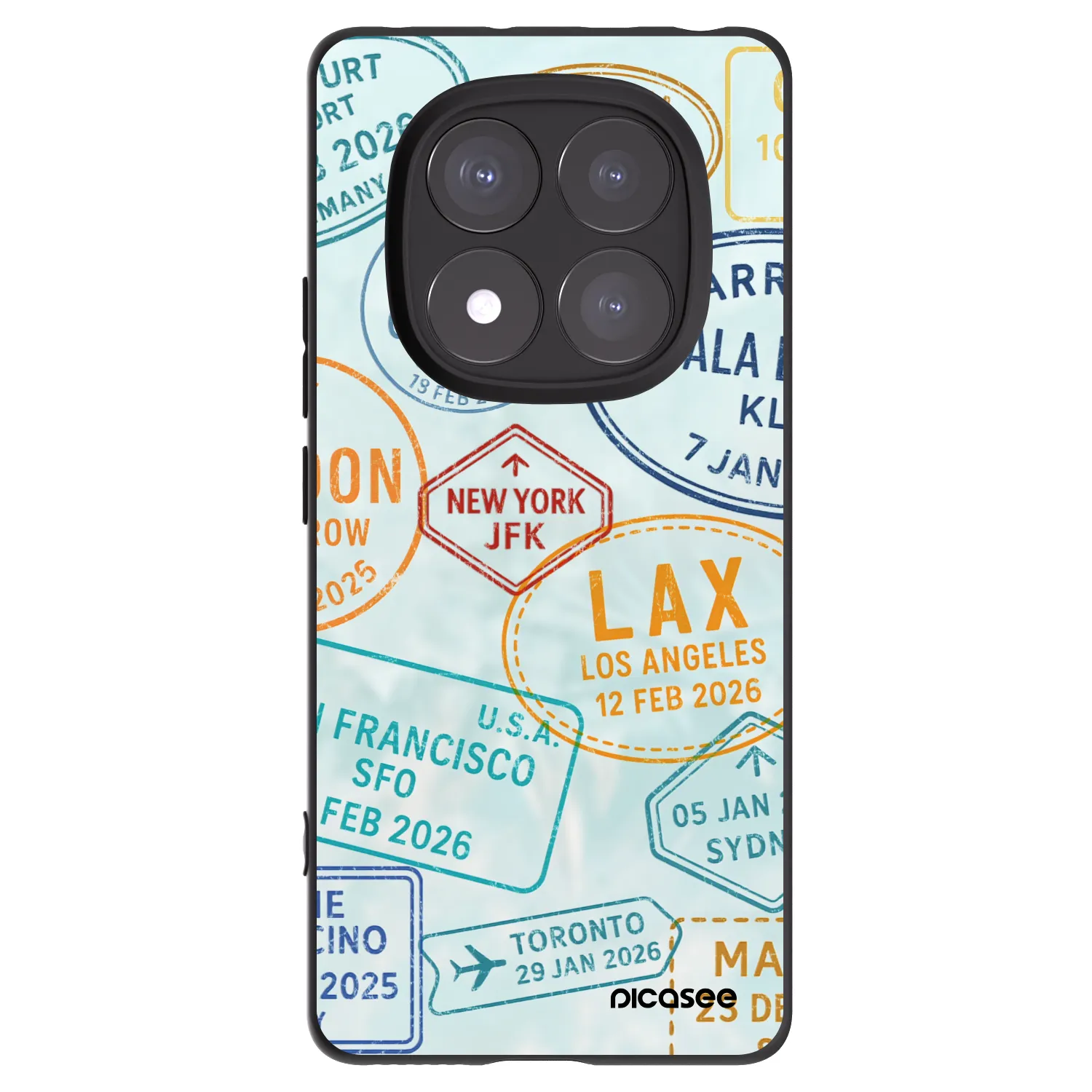 Picasee Xiaomi Redmi Note 14 Pro+ 5G Hülle - Schwarzes Silikon - PASSPORT EDITION