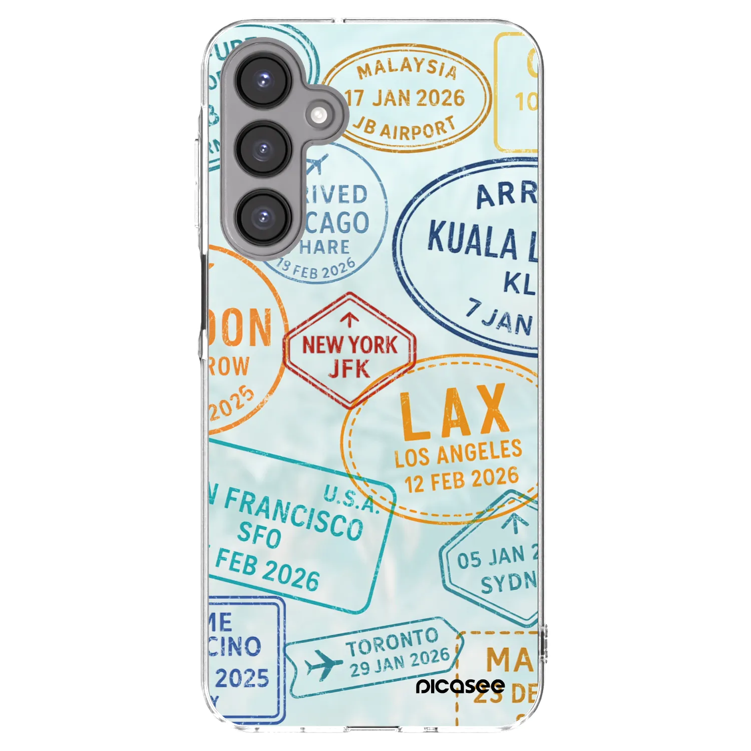 Picasee Samsung Galaxy A16 5G Hülle - Transparentes Silikon - PASSPORT EDITION