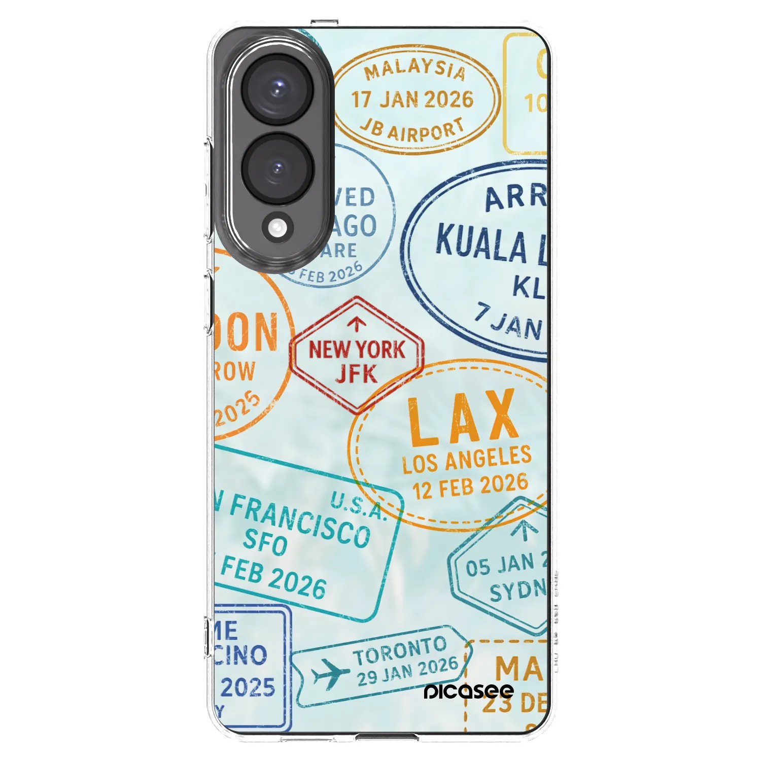 Picasee Samsung Galaxy S25 Edge 5G Hülle - Transparentes Silikon - PASSPORT EDITION