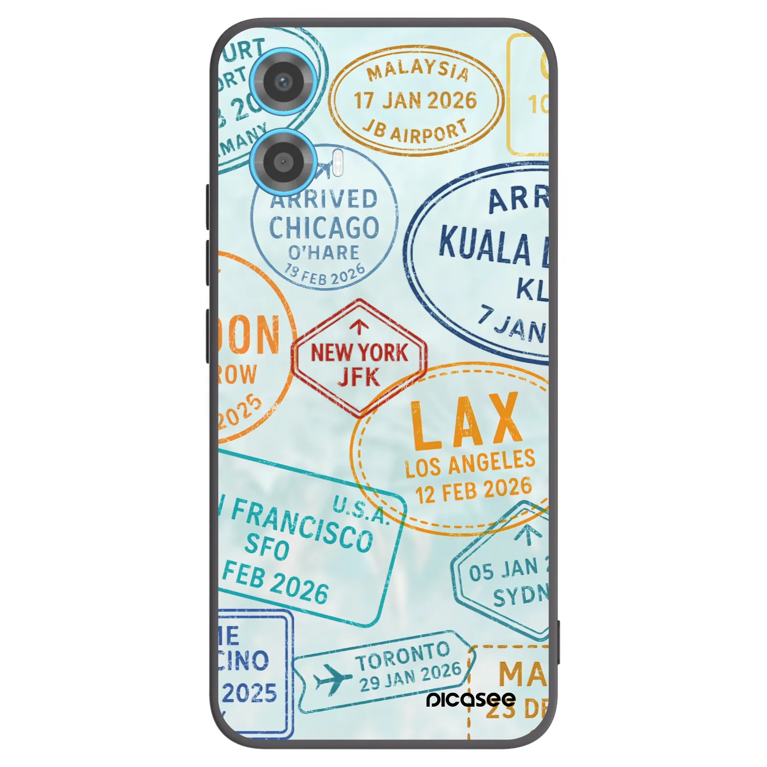 Picasee Motorola Moto G34 5G Hülle - Schwarzes Silikon - PASSPORT EDITION