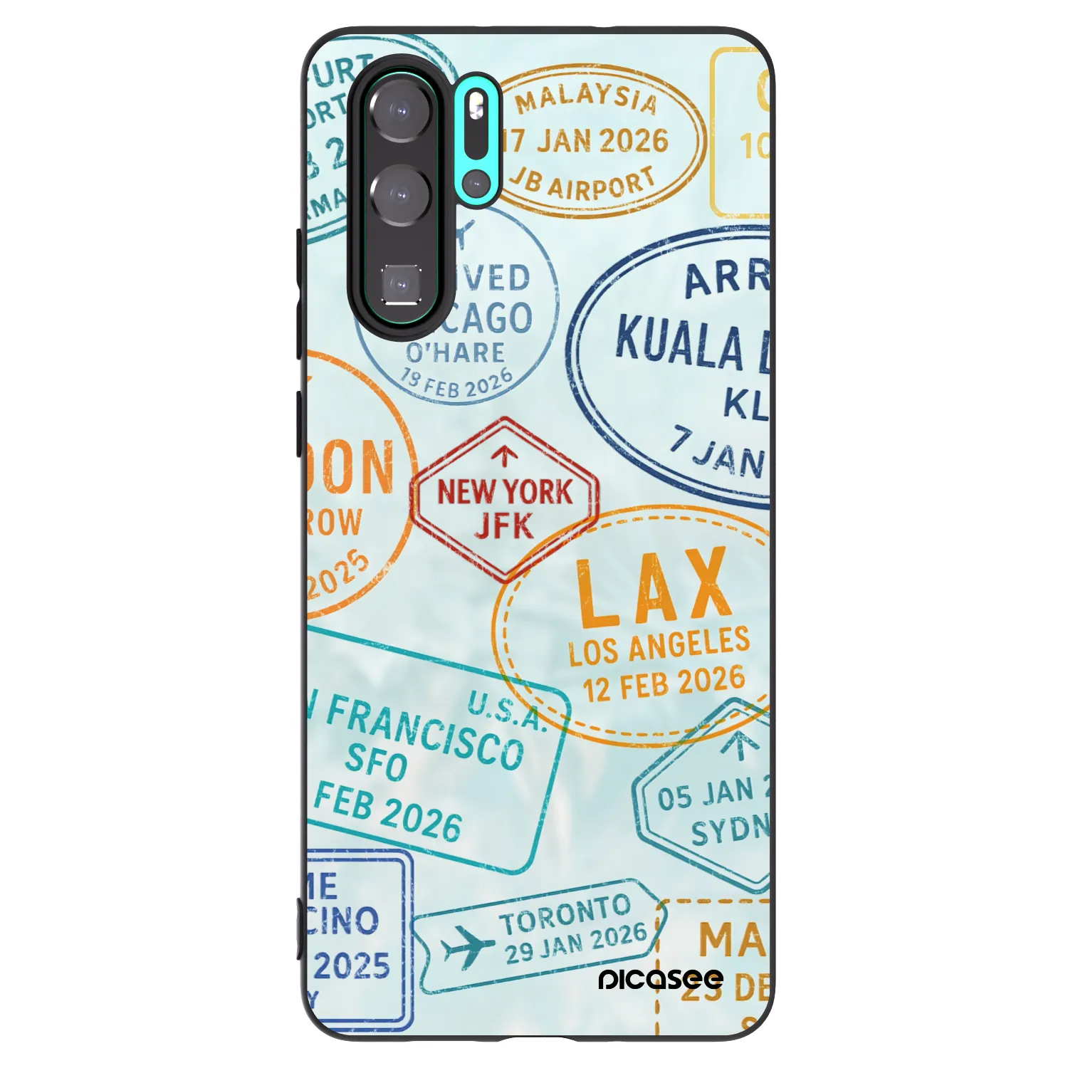 Picasee Huawei P30 Pro Hülle - Schwarzes Silikon - PASSPORT EDITION