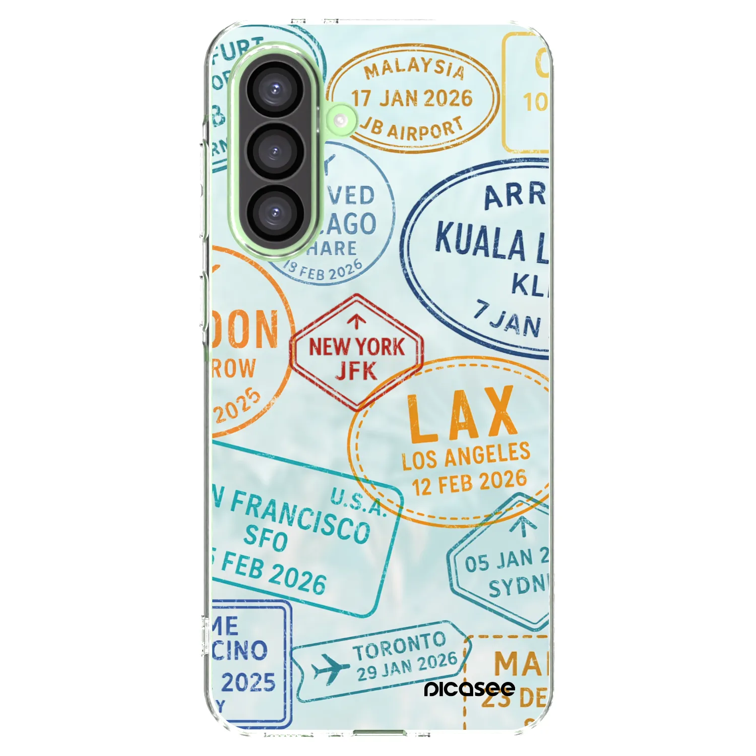 Picasee Samsung Galaxy A26 5G A266B Hülle - Transparentes Silikon - PASSPORT EDITION