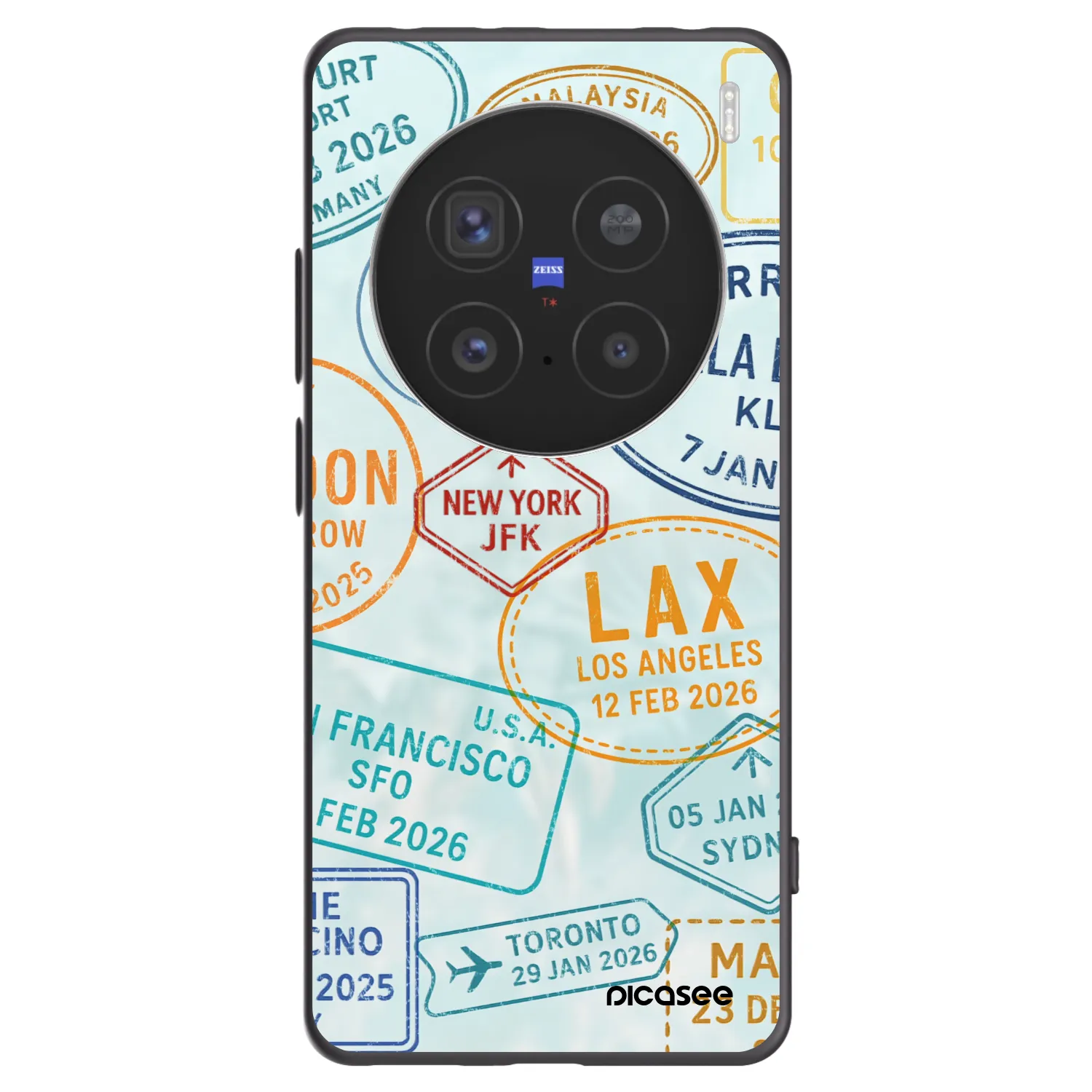 Picasee Vivo X200 Pro Hülle - Schwarzes Silikon - PASSPORT EDITION