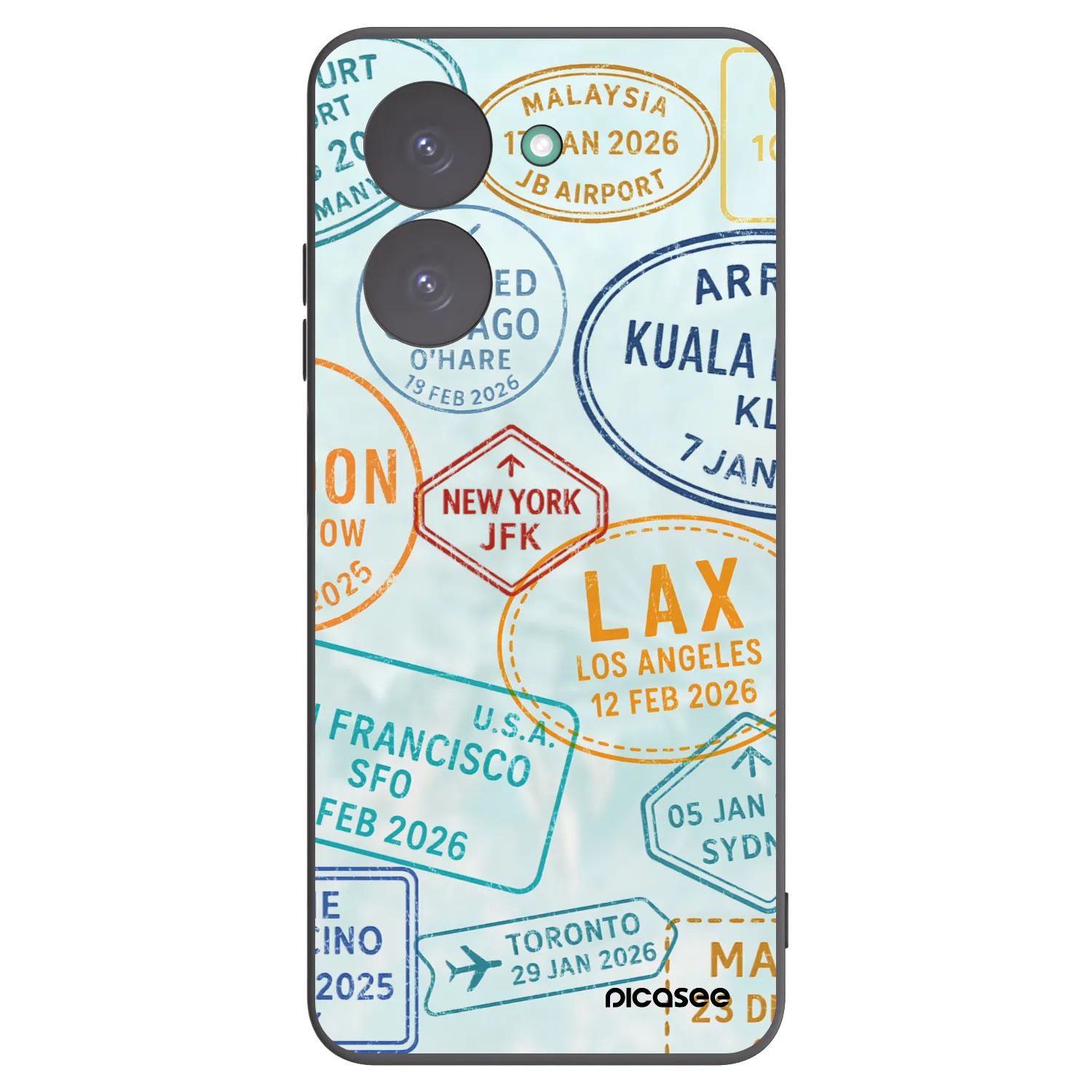 Picasee Xiaomi Redmi A5 Hülle - Schwarzes Silikon - PASSPORT EDITION