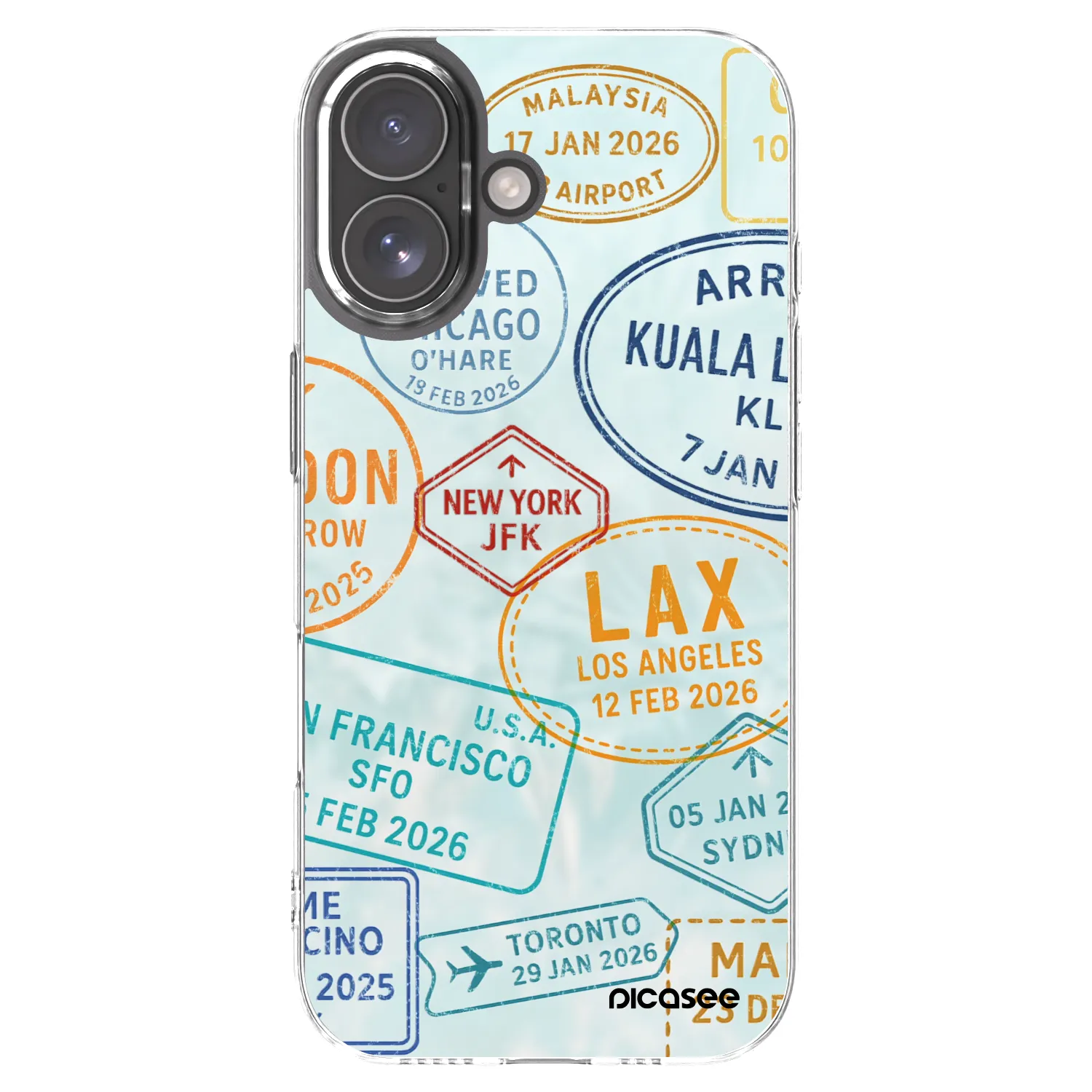 Picasee Apple iPhone 17 Hülle - Transparentes Silikon - PASSPORT EDITION
