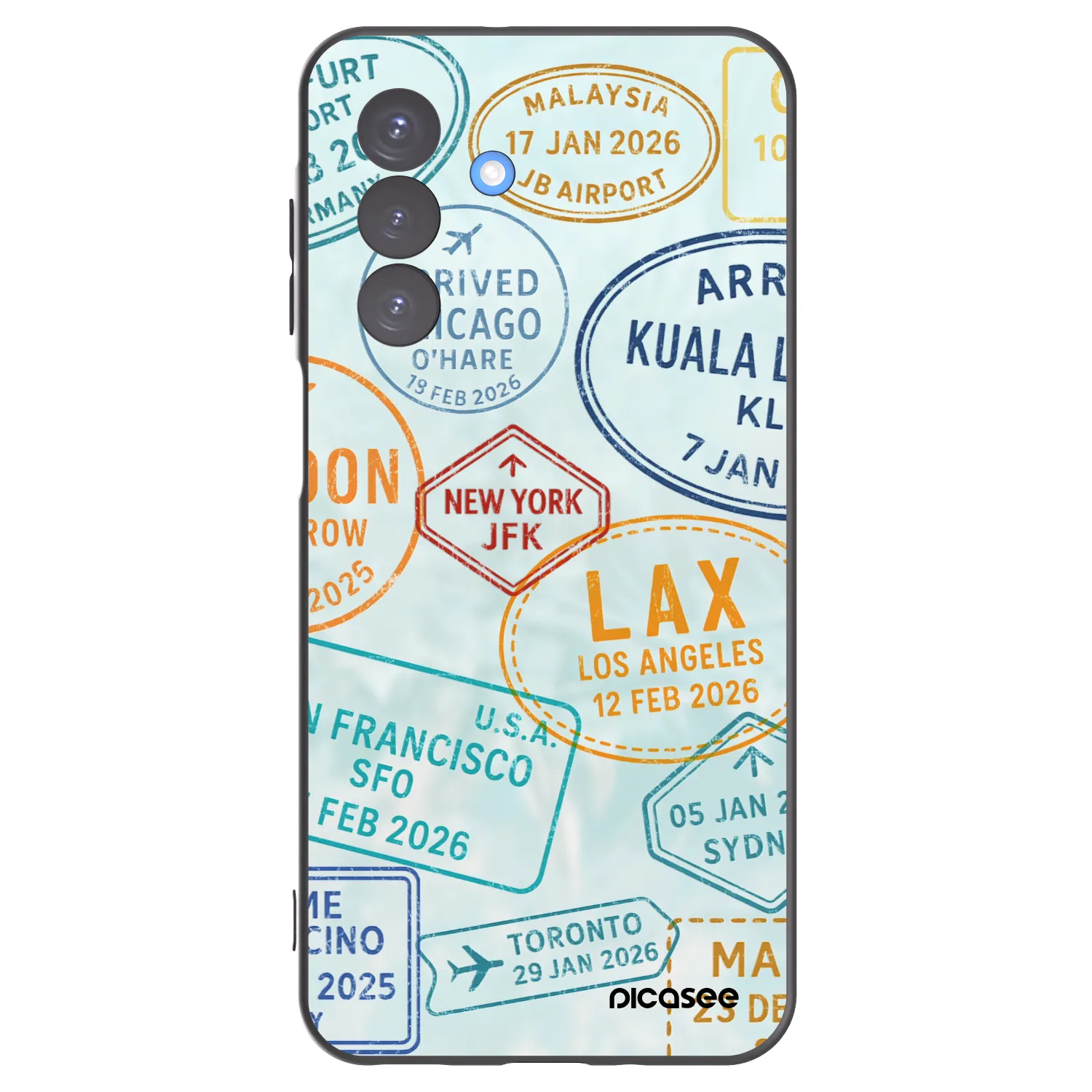 Picasee Samsung Galaxy A17 5G Hülle - Schwarzes Silikon - PASSPORT EDITION