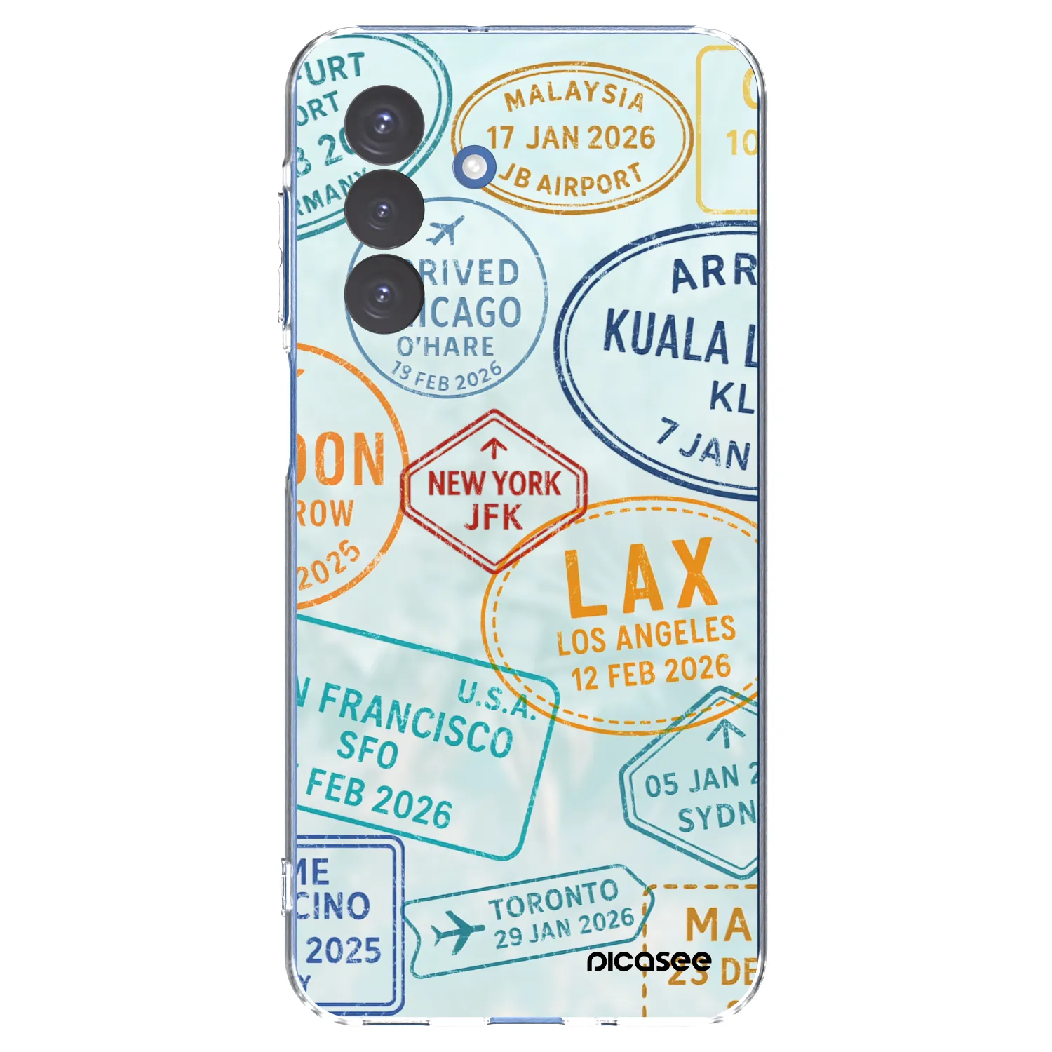 Picasee Samsung Galaxy A17 5G Hülle - Transparentes Silikon - PASSPORT EDITION