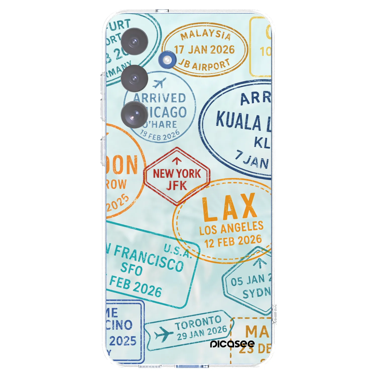 Picasee Samsung Galaxy S25 FE 5G Hülle - Transparentes Silikon - PASSPORT EDITION