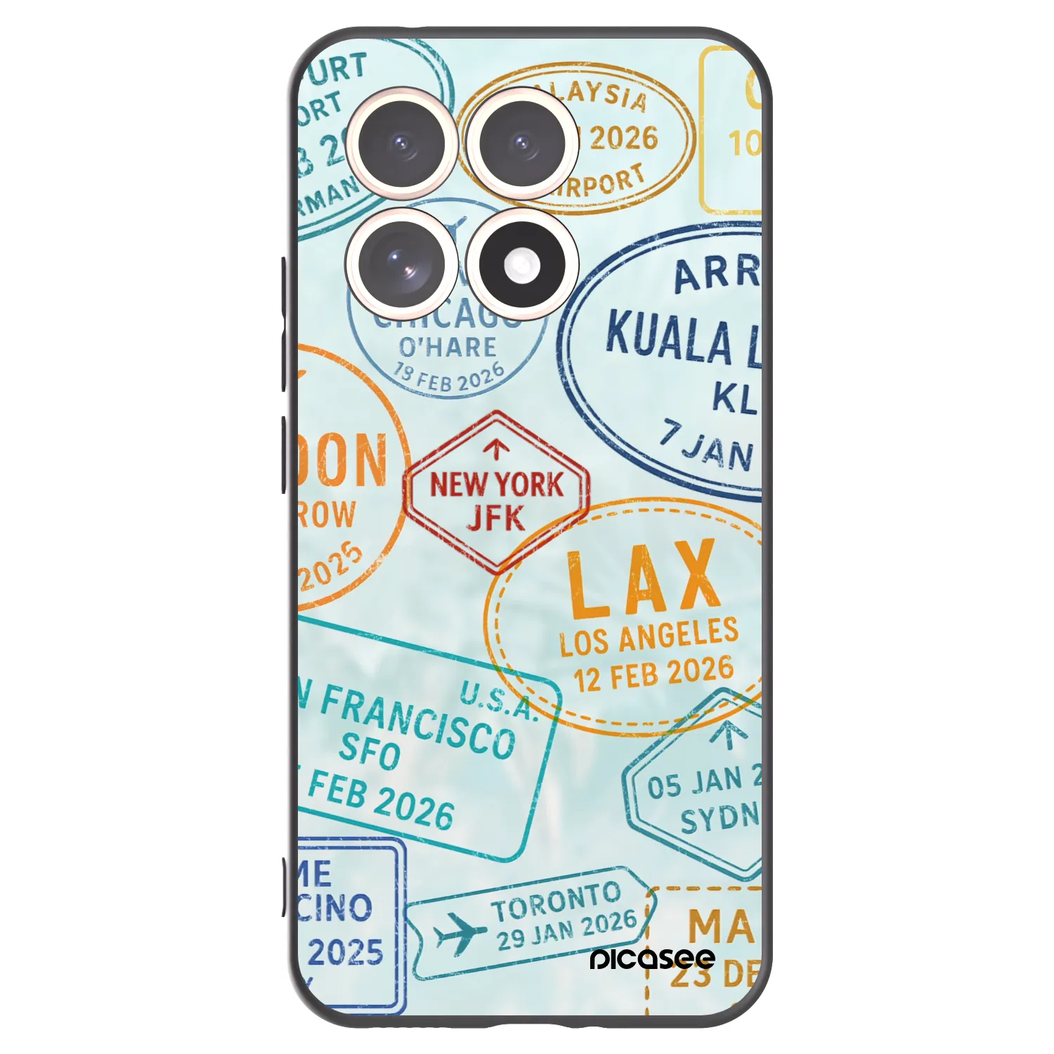 Picasee Xiaomi 15T Hülle - Schwarzes Silikon - PASSPORT EDITION