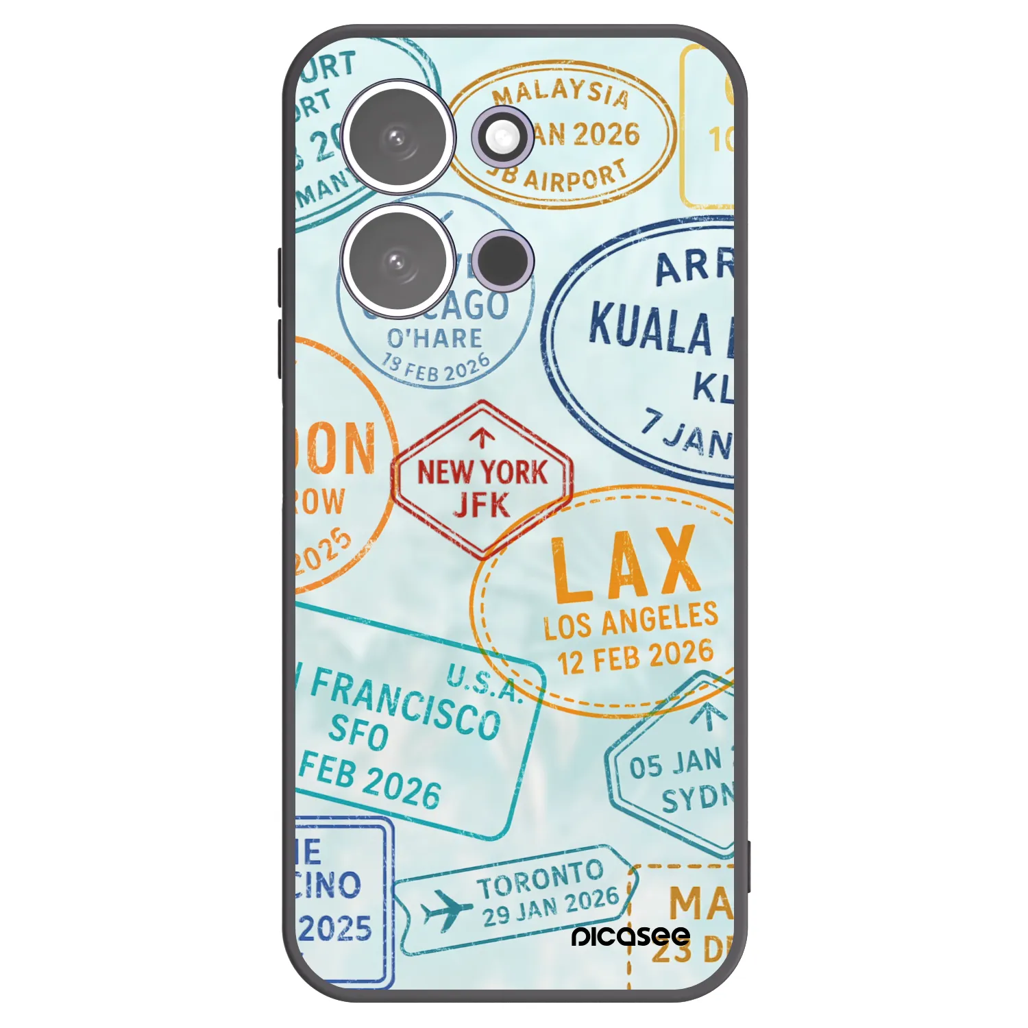Picasee Xiaomi Redmi 15C 5G Hülle - Schwarzes Silikon - PASSPORT EDITION