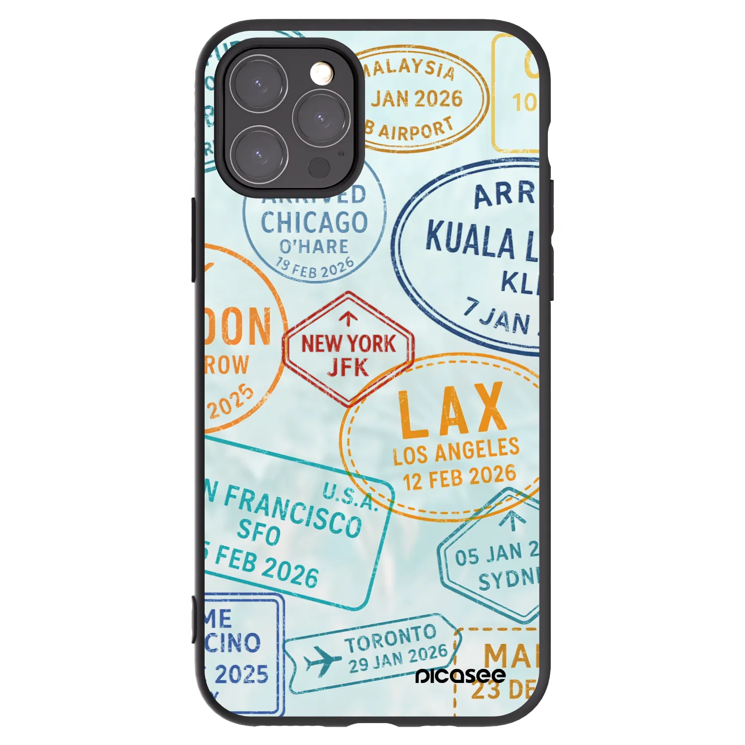 Picasee Apple iPhone 11 Pro Hülle - Schwarzes Silikon - PASSPORT EDITION