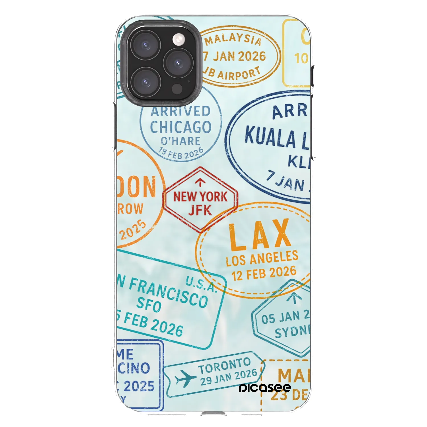 Picasee Apple iPhone 11 Pro Max Hülle - Transparentes Silikon - PASSPORT EDITION
