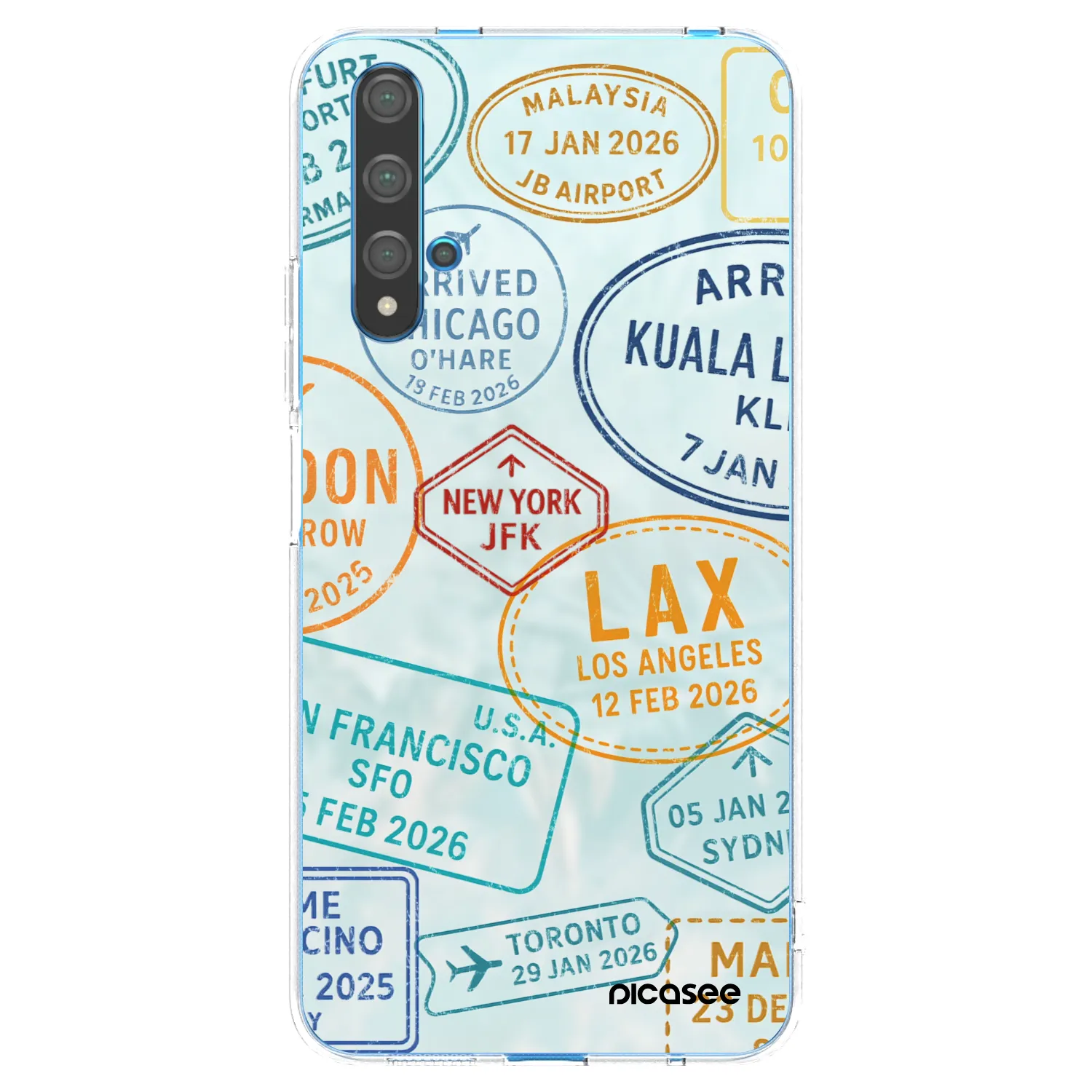 Picasee Huawei Nova 5T Hülle - Transparentes Silikon - PASSPORT EDITION