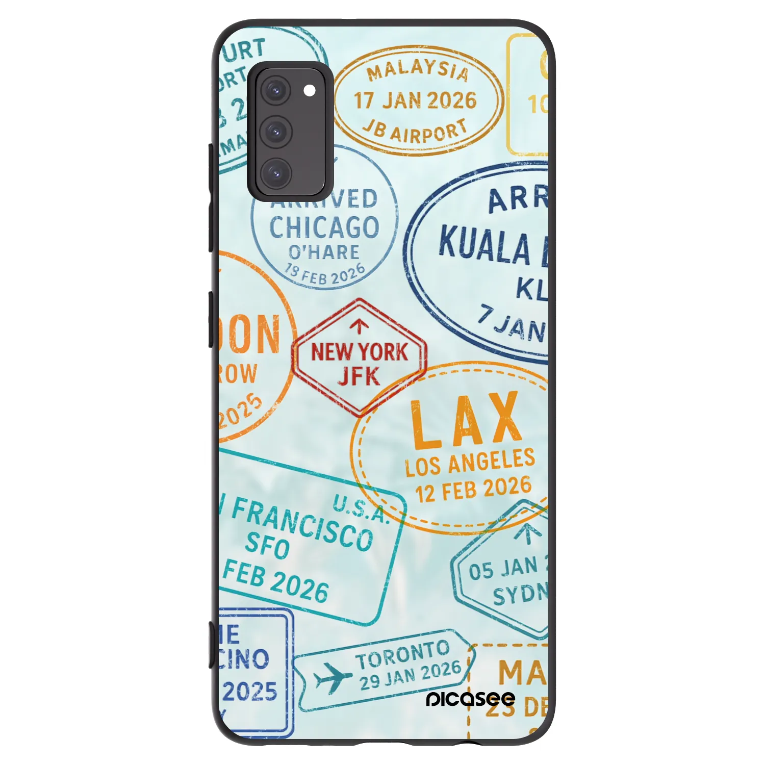 Picasee Samsung Galaxy A41 A415F Hülle - Schwarzes Silikon - PASSPORT EDITION