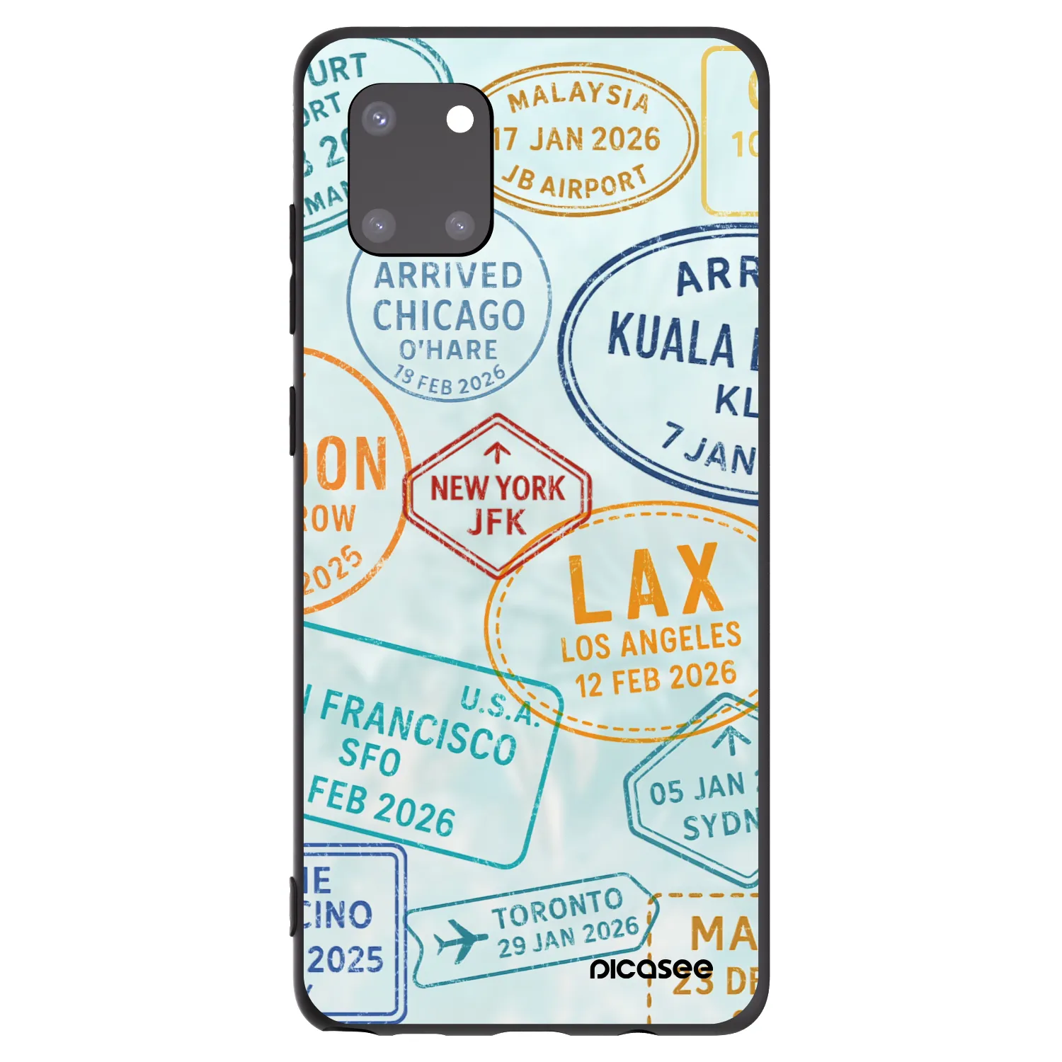 Picasee Samsung Galaxy Note 10 Lite N770F Hülle - Schwarzes Silikon - PASSPORT EDITION