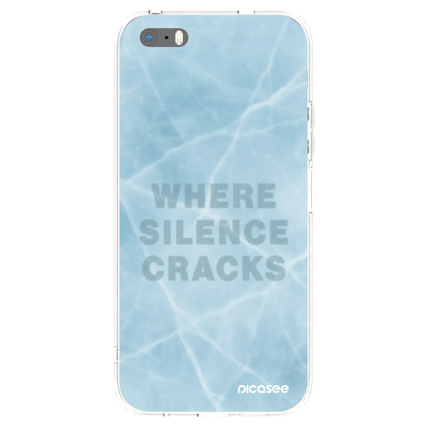 Picasee Apple iPhone 5/5S/SE Hülle - Transparentes Silikon - SILENCE