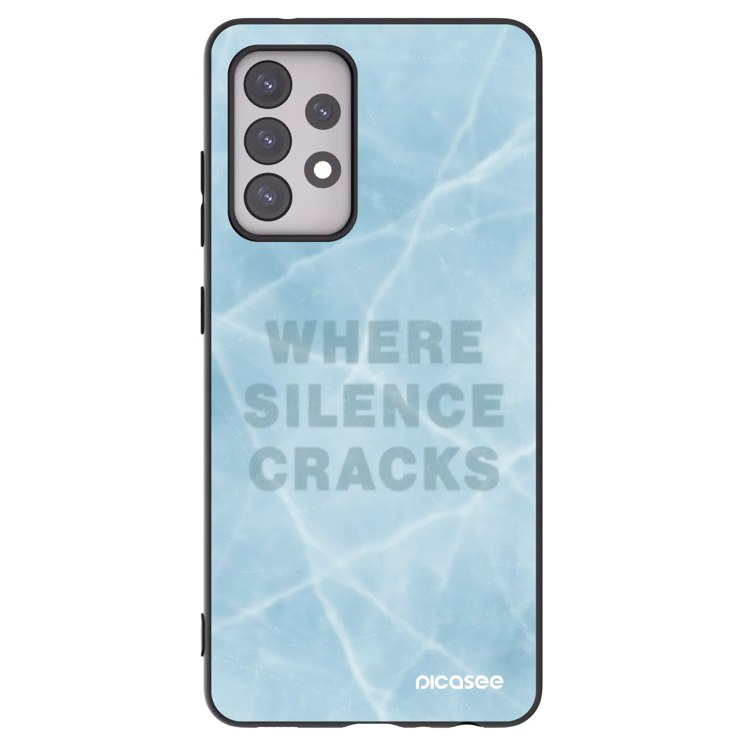 Picasee Samsung Galaxy A52 5G A525F Hülle - Schwarzes Silikon - SILENCE