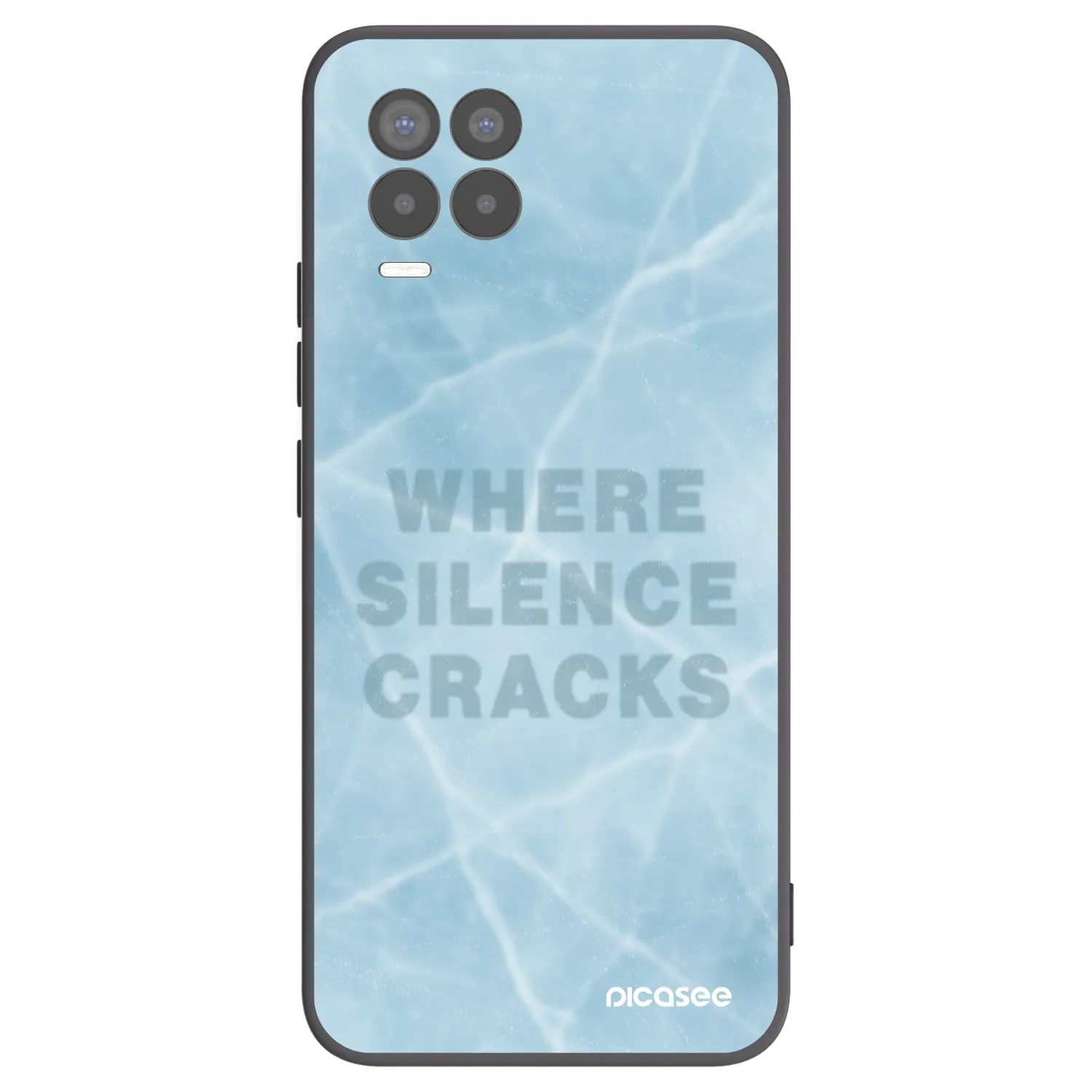Picasee Realme 8 4G Hülle - Schwarzes Silikon - SILENCE