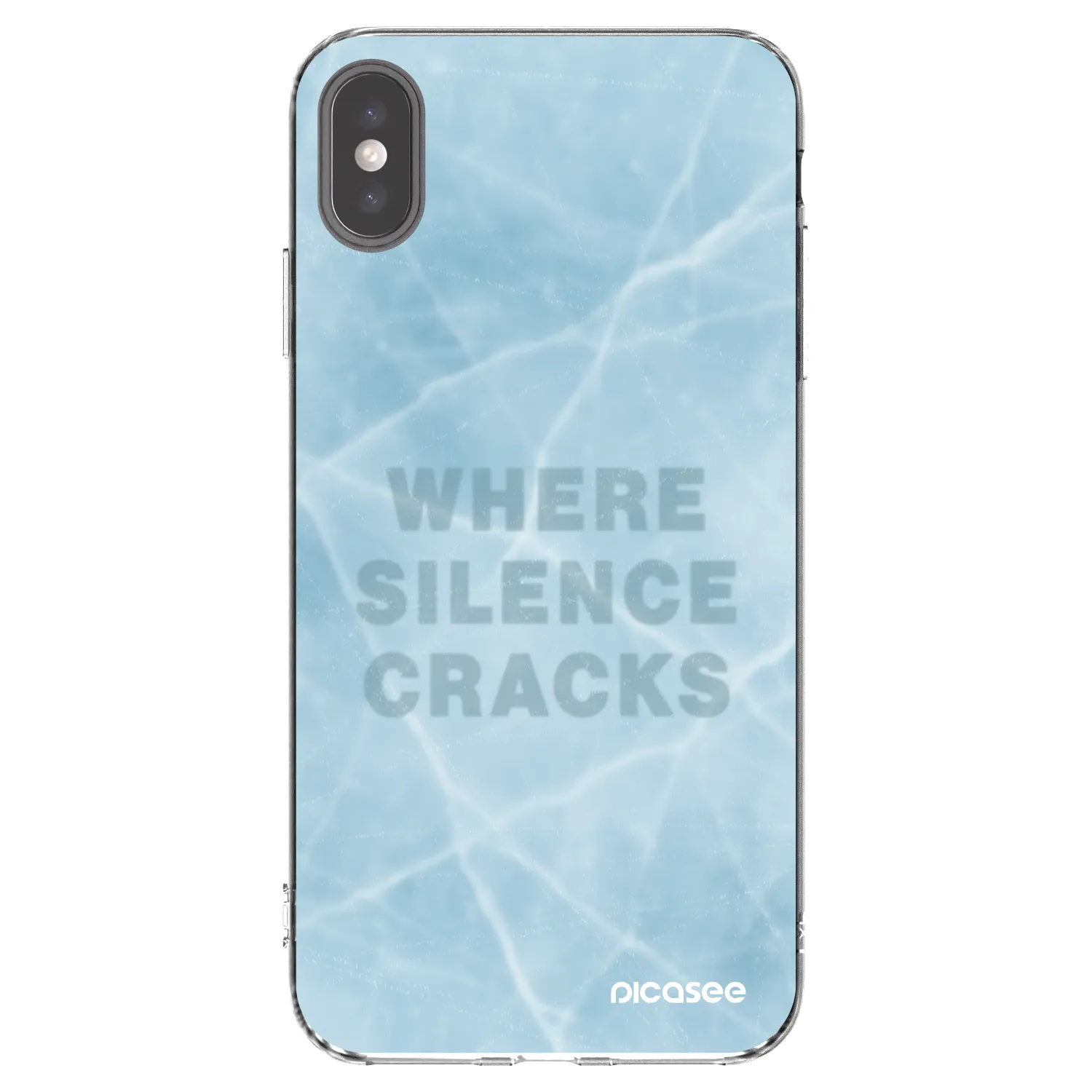 Picasee Apple iPhone XS Max Hülle - Transparentes Silikon - SILENCE