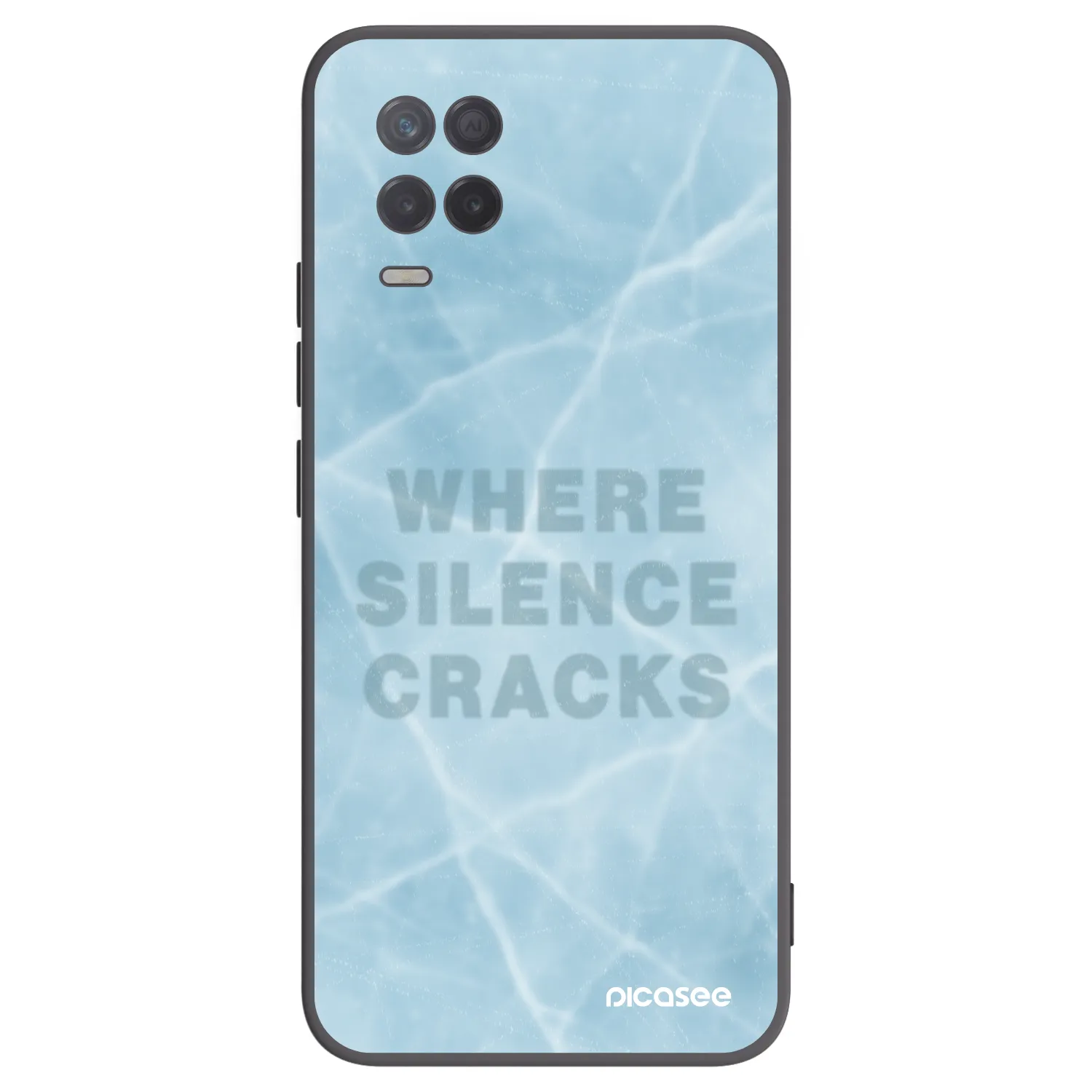 Picasee Realme 8 5G Hülle - Schwarzes Silikon - SILENCE