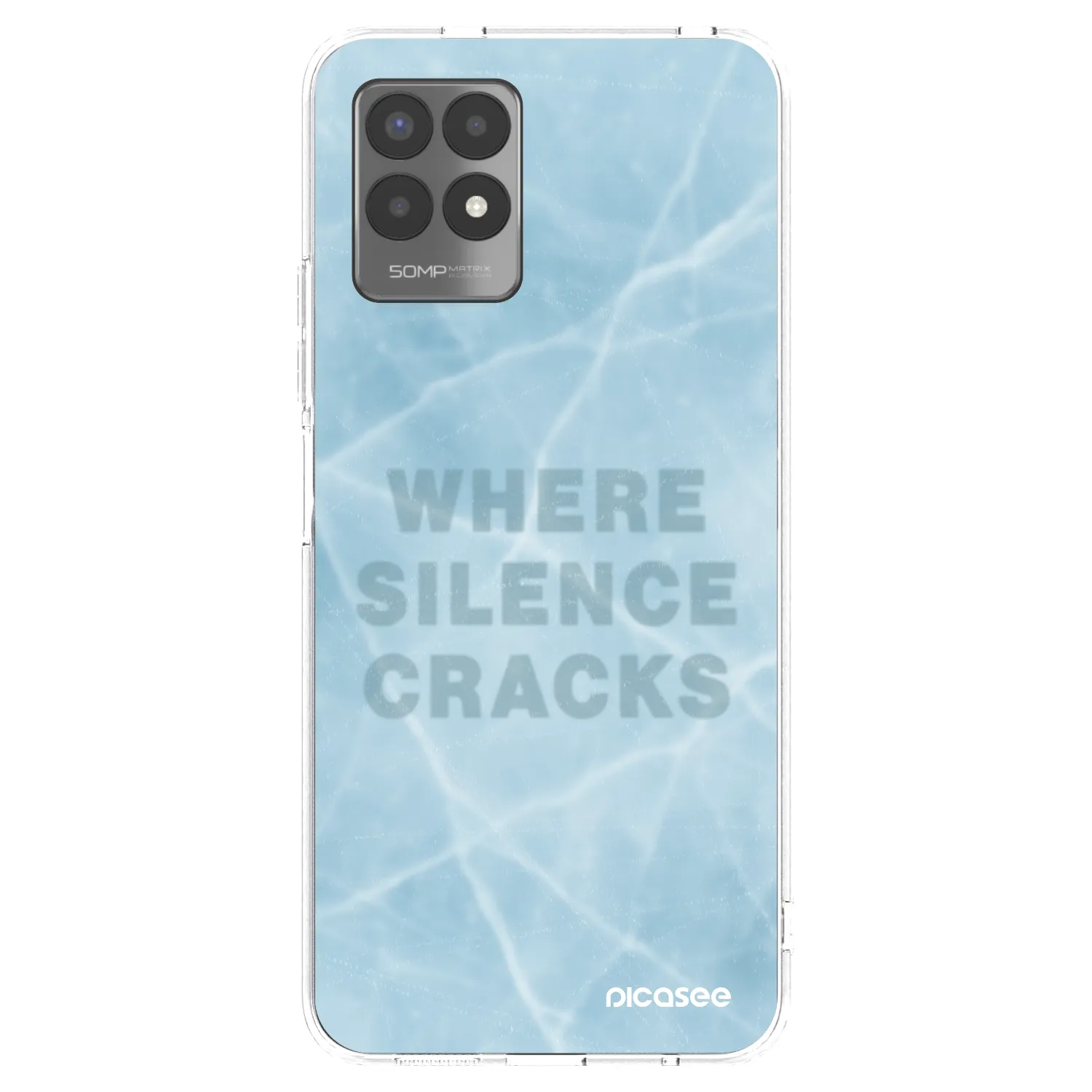 Picasee Realme 8i Hülle - Transparentes Silikon - SILENCE
