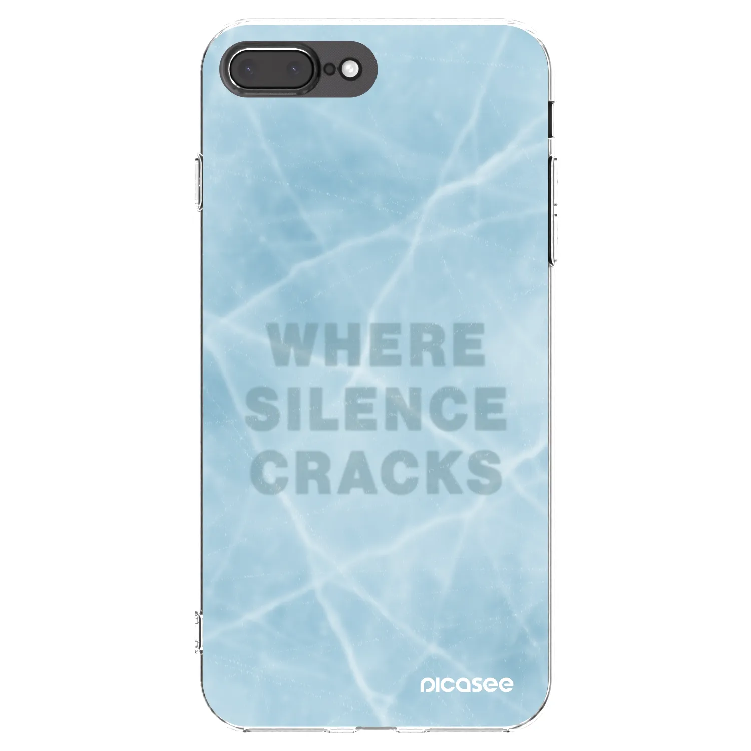 Picasee Apple iPhone 8 Plus Hülle - Transparentes Silikon - SILENCE